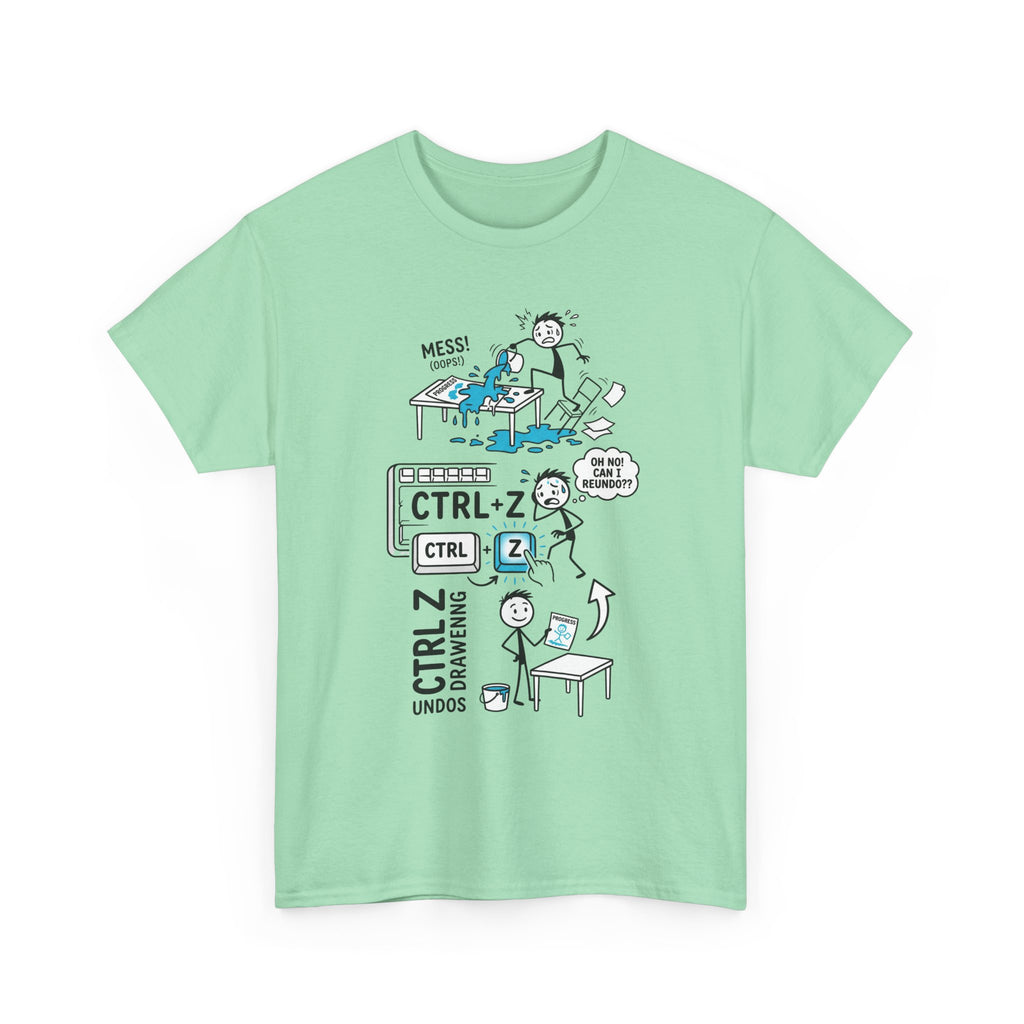 Ctrl Z Funny Graphic T-Shirt – Undo Computer Chaos Tee for Coders & Designers