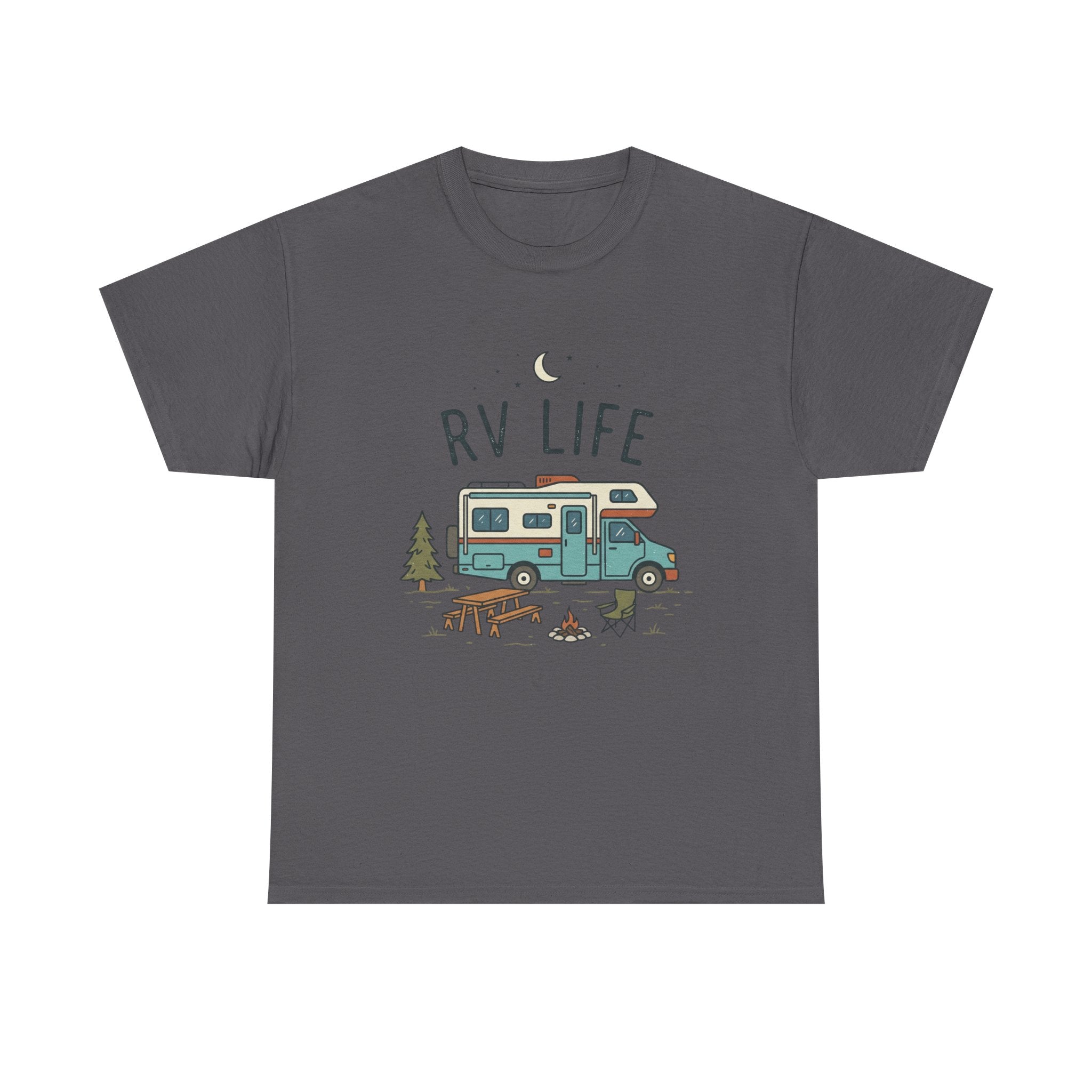 RV Life T‑Shirt — Retro Camper Tee for RV Travelers & Camping Enthusiasts