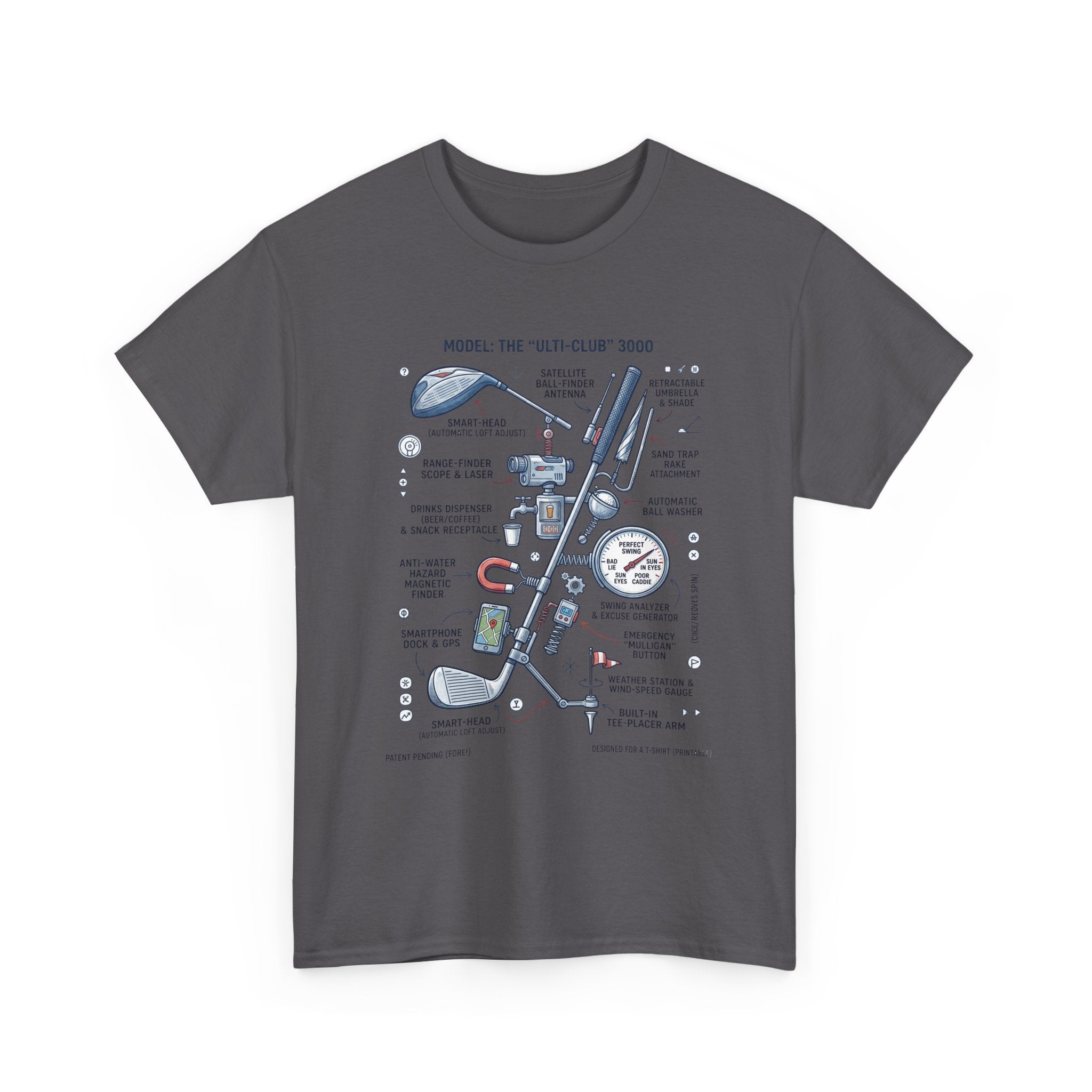 T-Shirt — Golf Club Diagram Vintage Schematic Tee