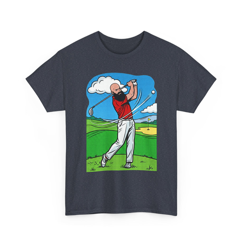 Golf Swing Graphic Tee — Golfer Illustration Shirt for Golf Lovers