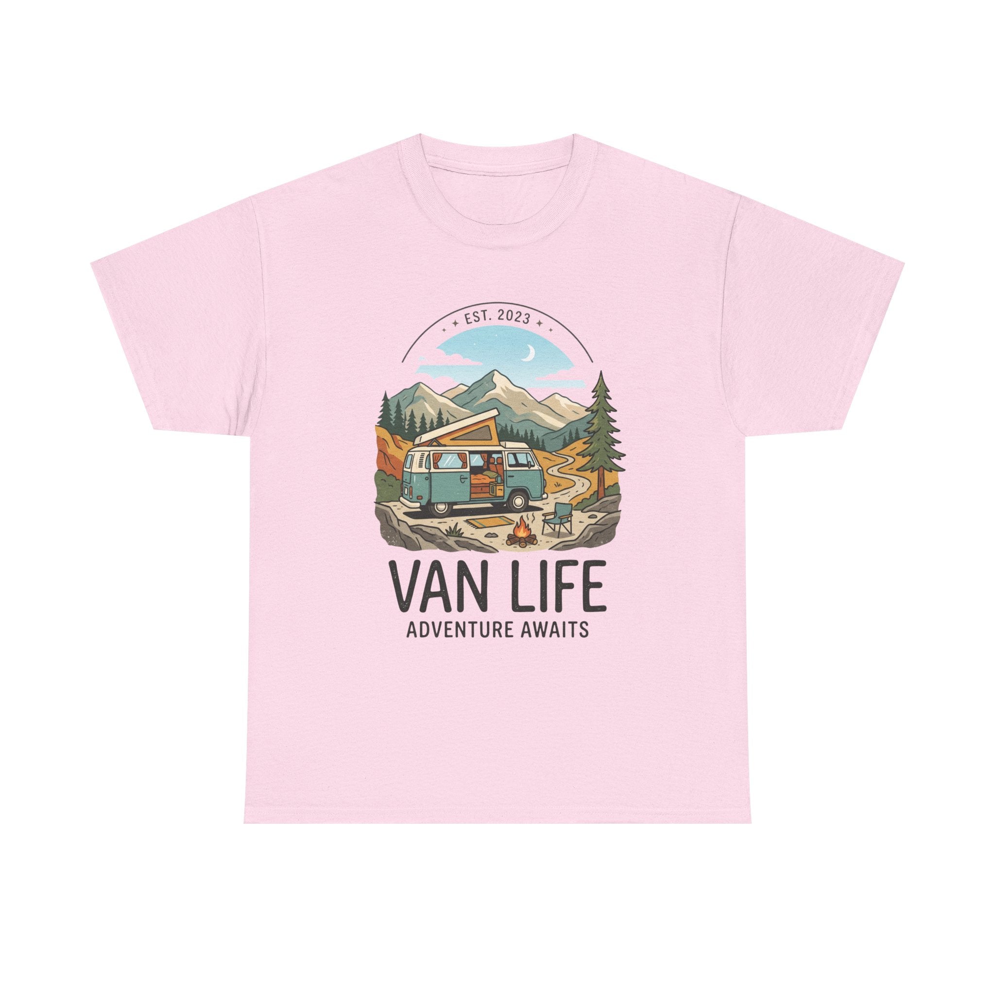 Van Life Adventure Awaits Unisex Heavy Cotton Tee