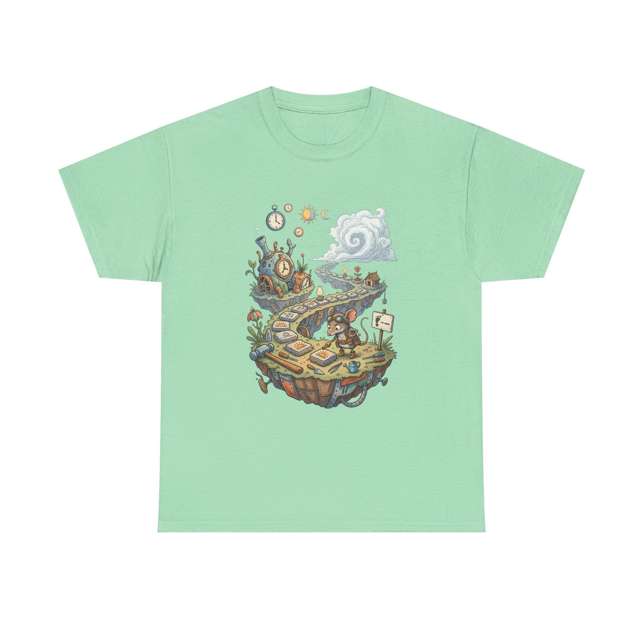 T-Shirt — Fantasy Floating Island Roadmap Illustration Tee