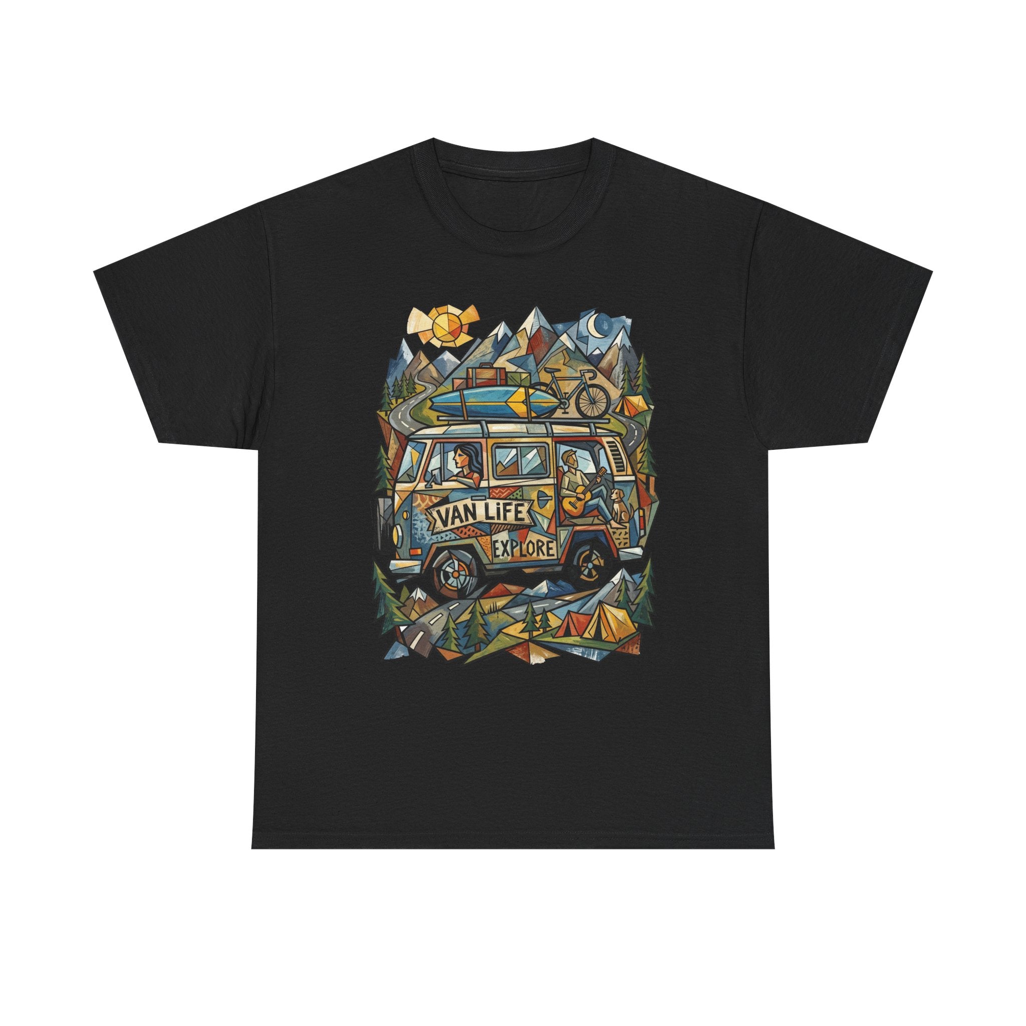 Van Life Explore T-Shirt — Retro Campervan Adventure Graphic Tee