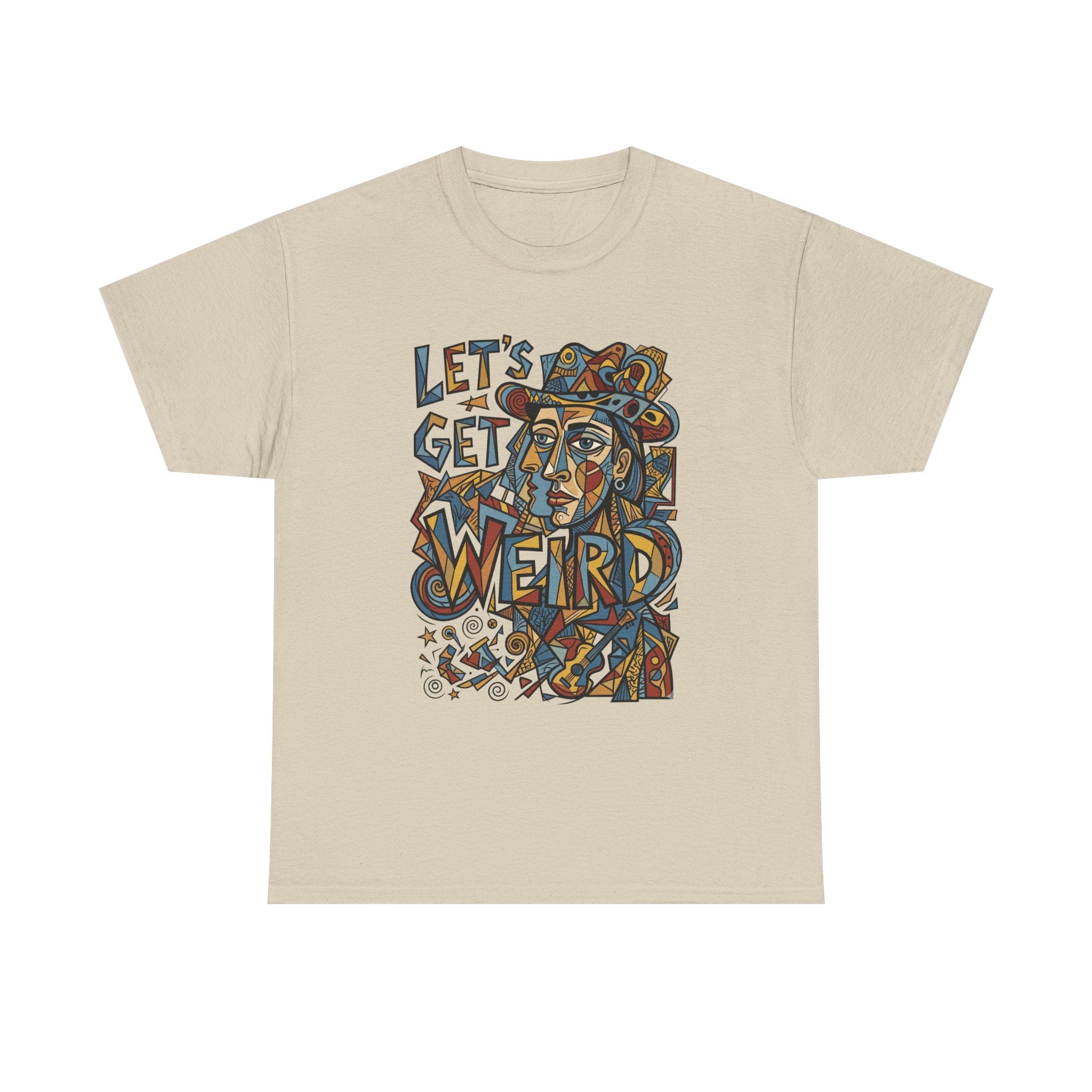 Let’s Get Weird T-Shirt — Retro Psychedelic Face Graphic Tee