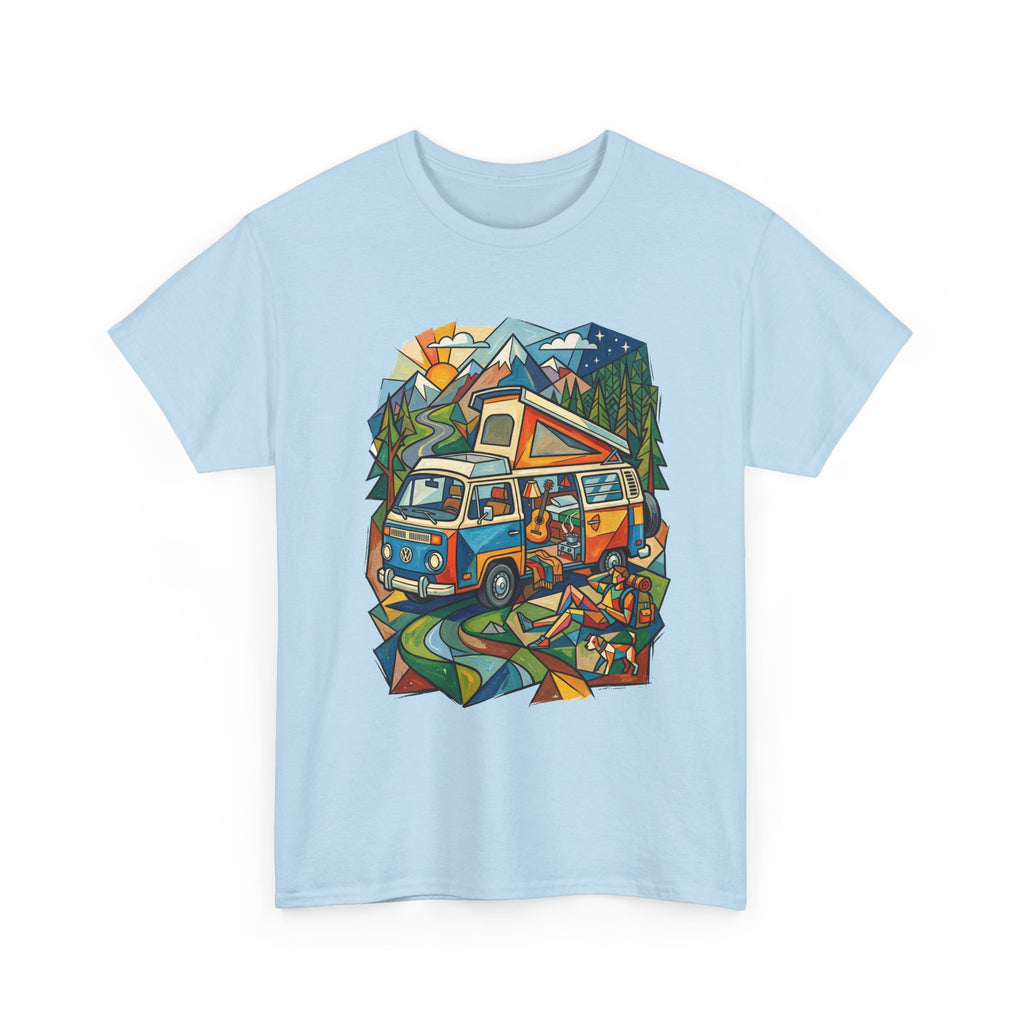 Van Life Camper Van T-Shirt – Retro Mountain Adventure Tee