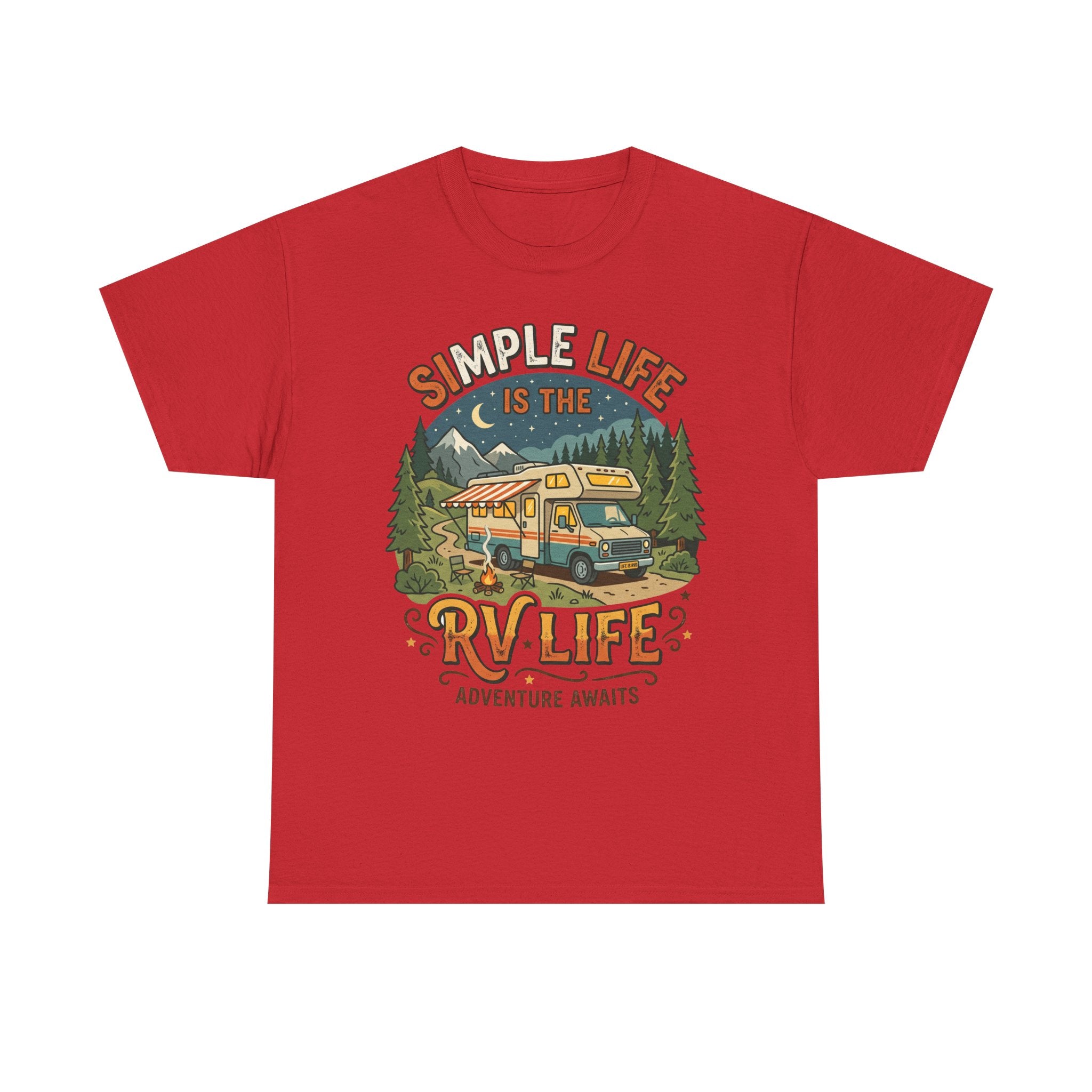 RV Life T‑Shirt — "Simple Life is the RV Life: Adventure Awaits" Camping Graphic Tee