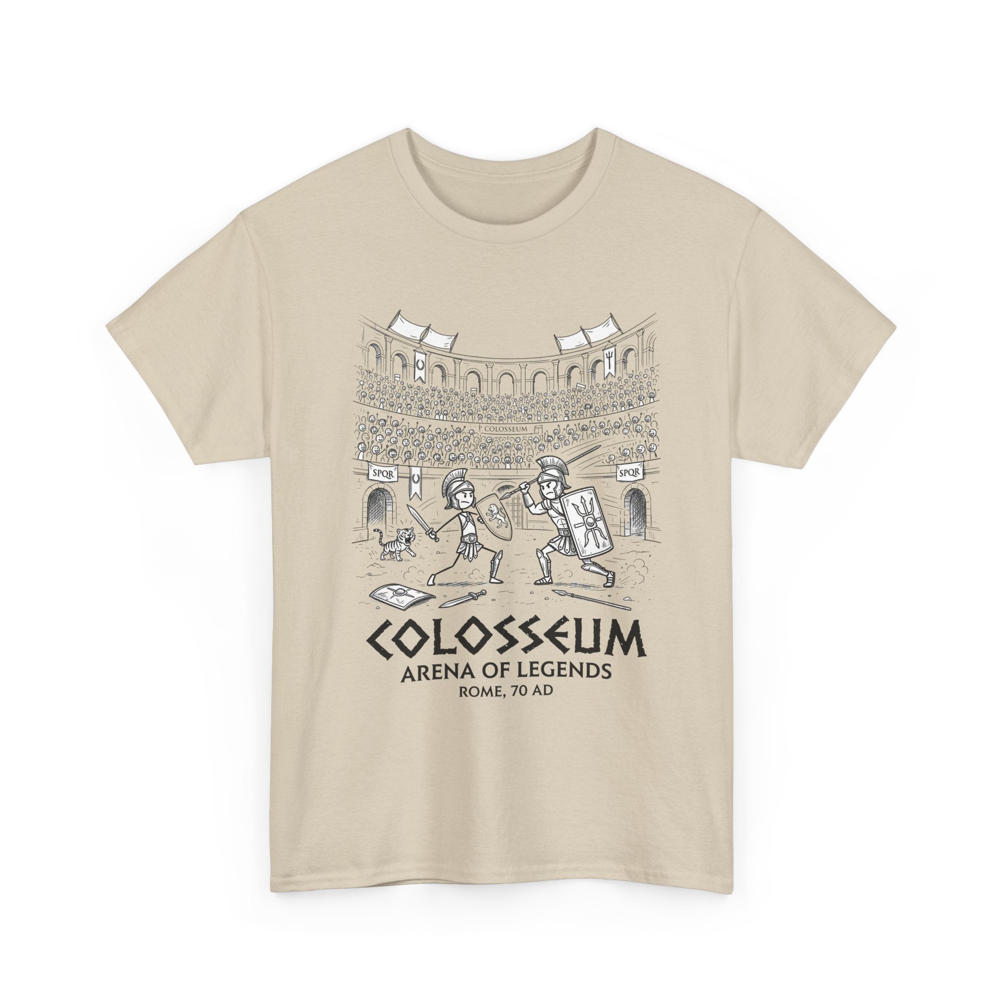 Colosseum Arena of Legends Graphic Tee — Roman Gladiator Coliseum Shirt