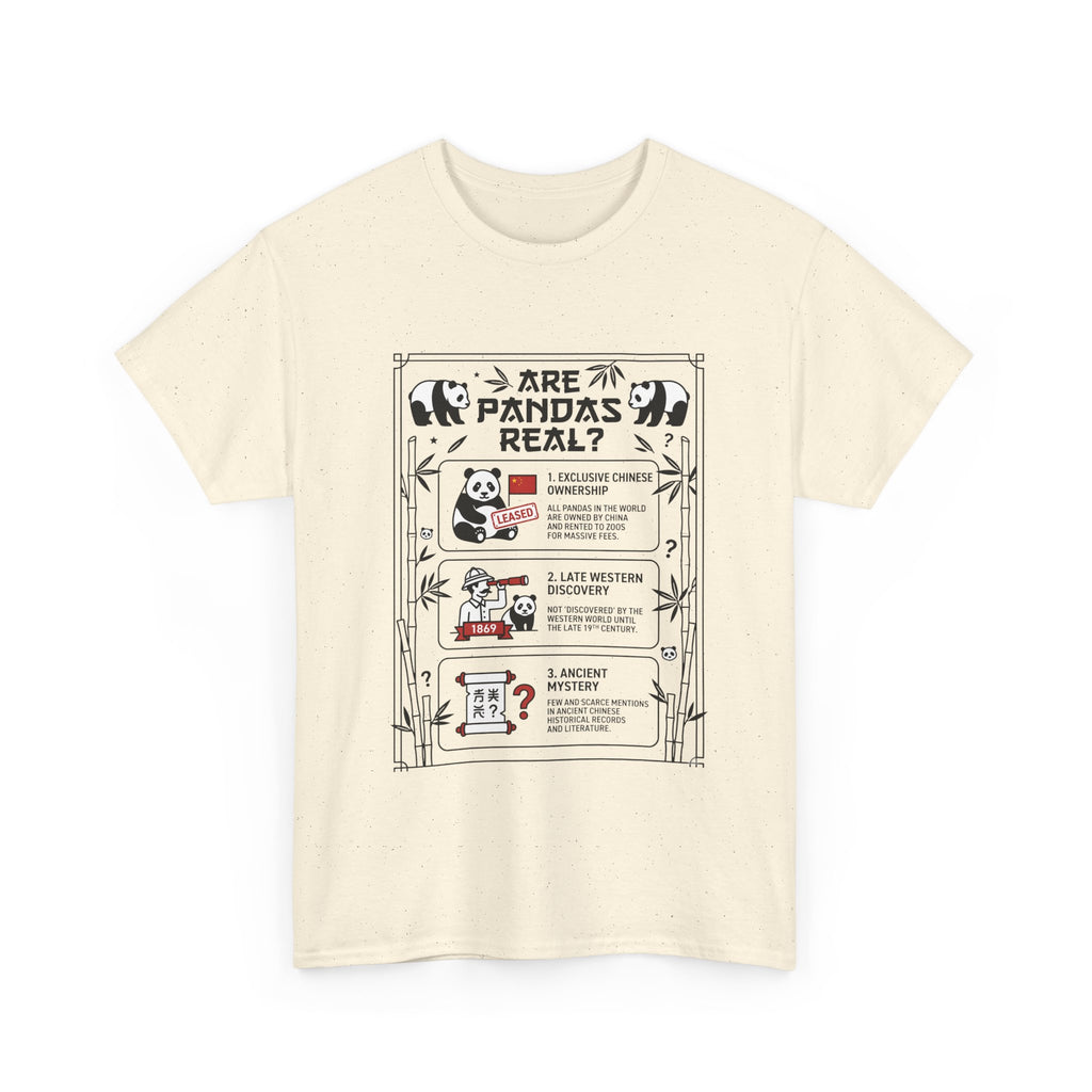 Are Pandas Real? Illustrated Infographic Tee - Funny Panda Facts T-Shirt