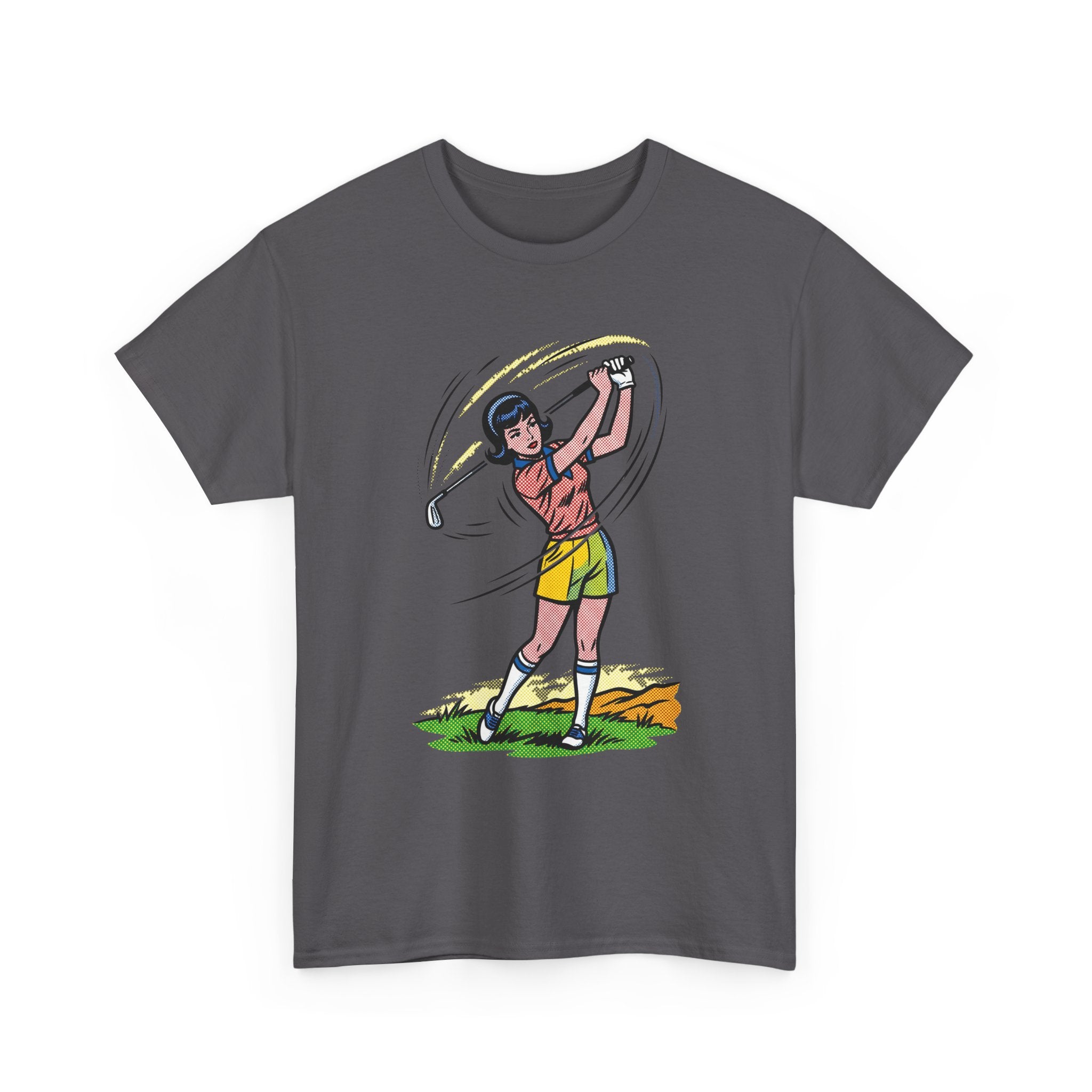 Golf Swing Graphic Tee — Vintage Golfer Illustration T-Shirt