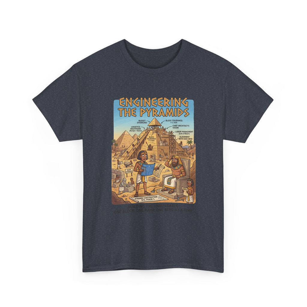 T-Shirt — "Engineering the Pyramids" Vintage Egypt Graphic Tee