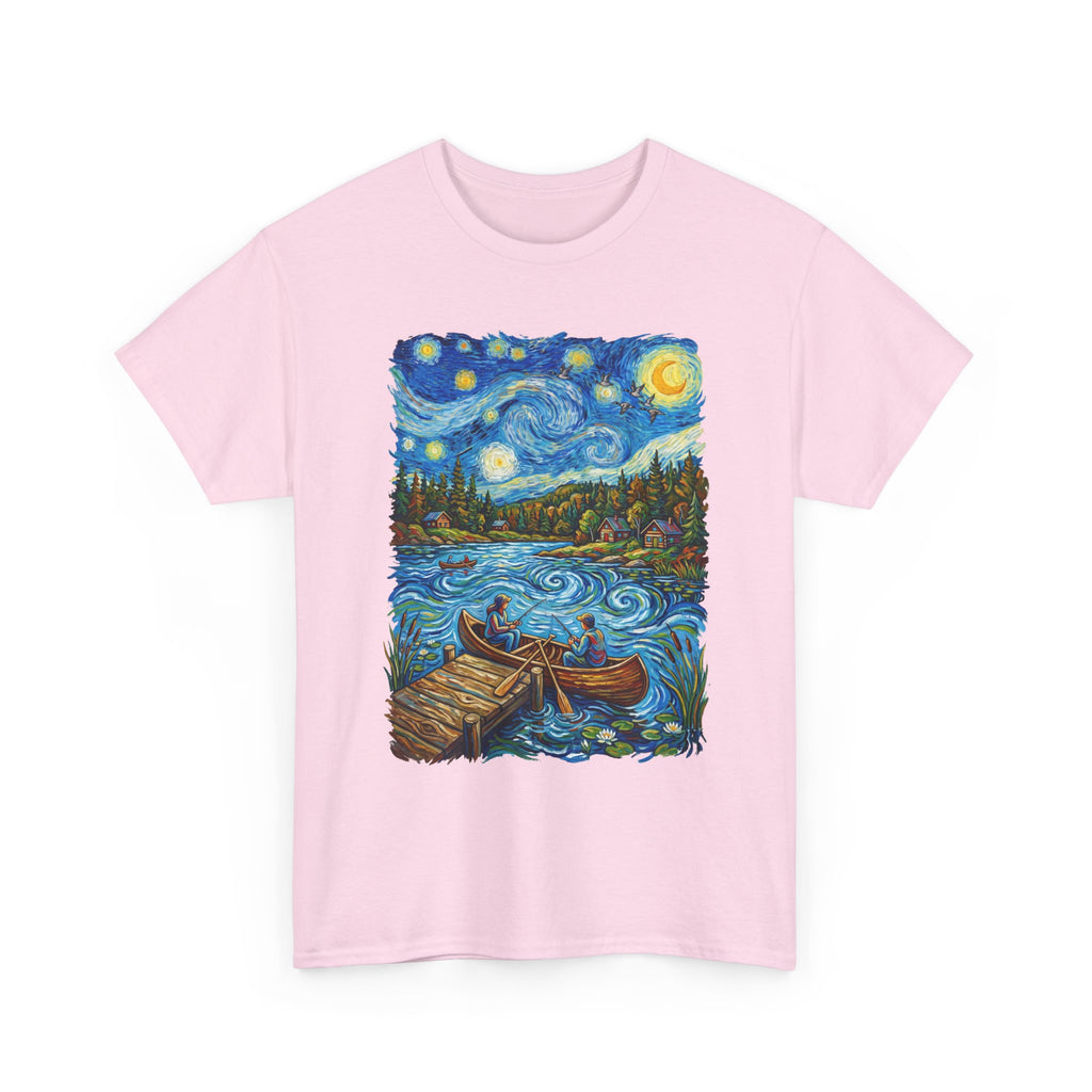 Starry Night Lake T-Shirt — Canoe Dock Scenic Tee