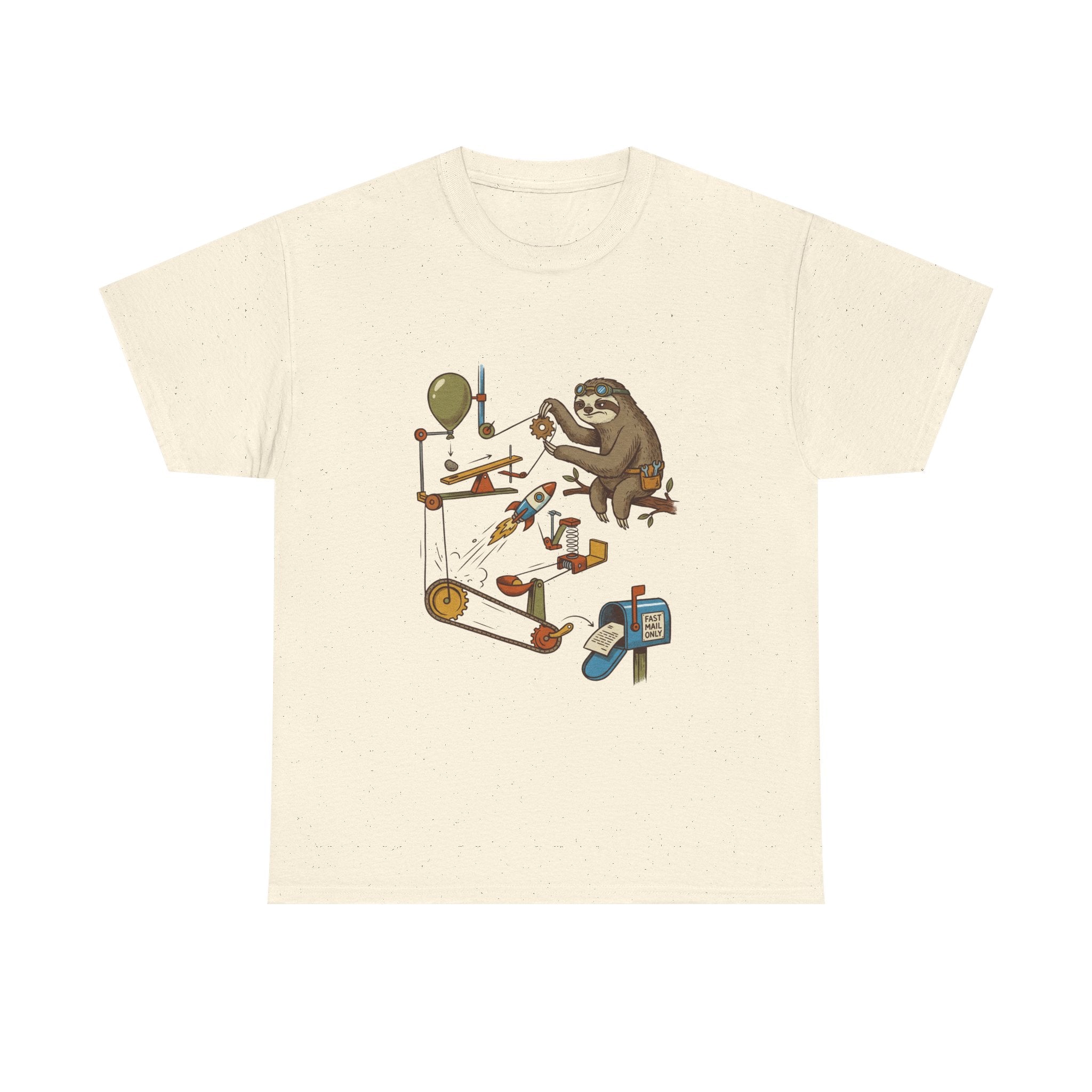 T-Shirt — Sloth Rube Goldberg Machine Graphic Tee