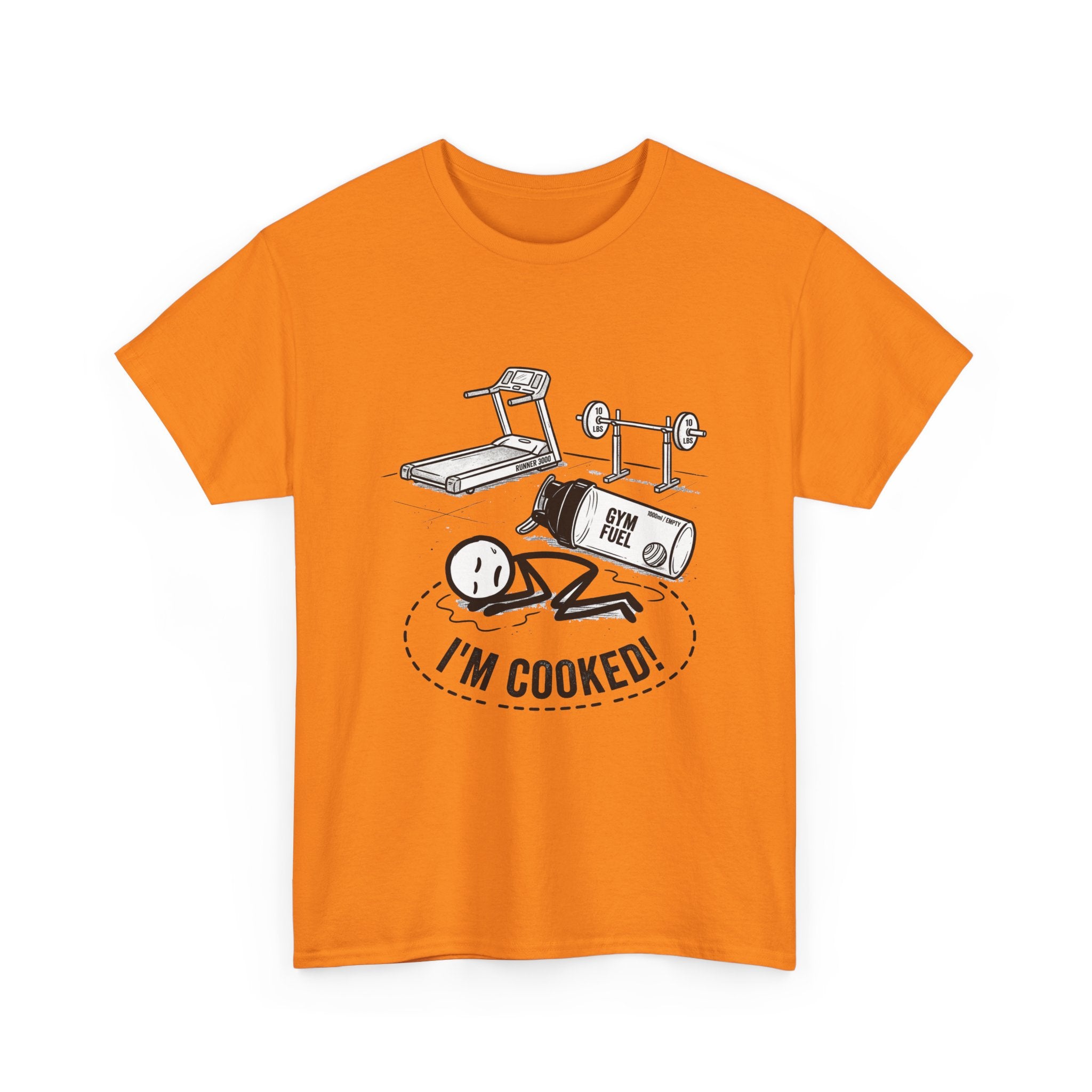 Fitness Humor T‑Shirt — "I'm Cooked!" Workout Exhaustion Tee