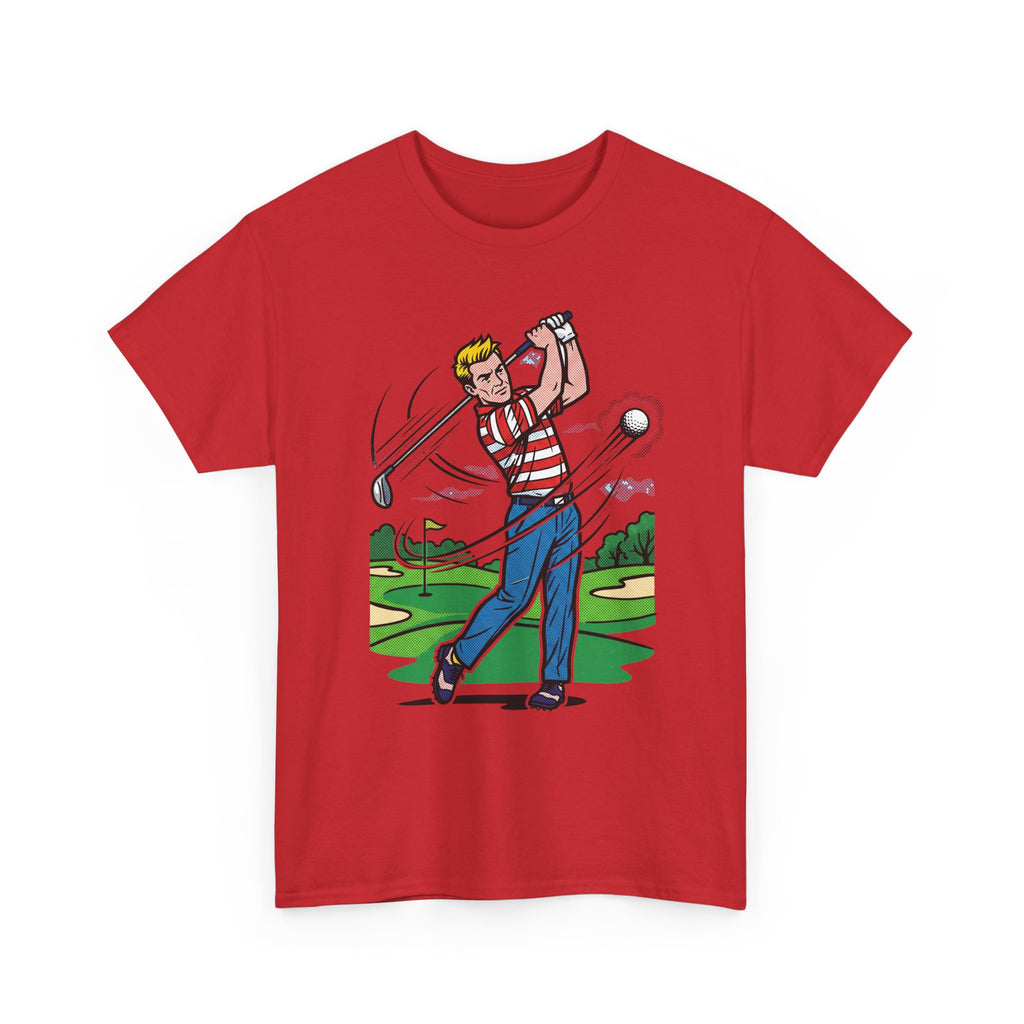 Golf Swing Graphic T-Shirt — Vintage Golfer Illustration Tee