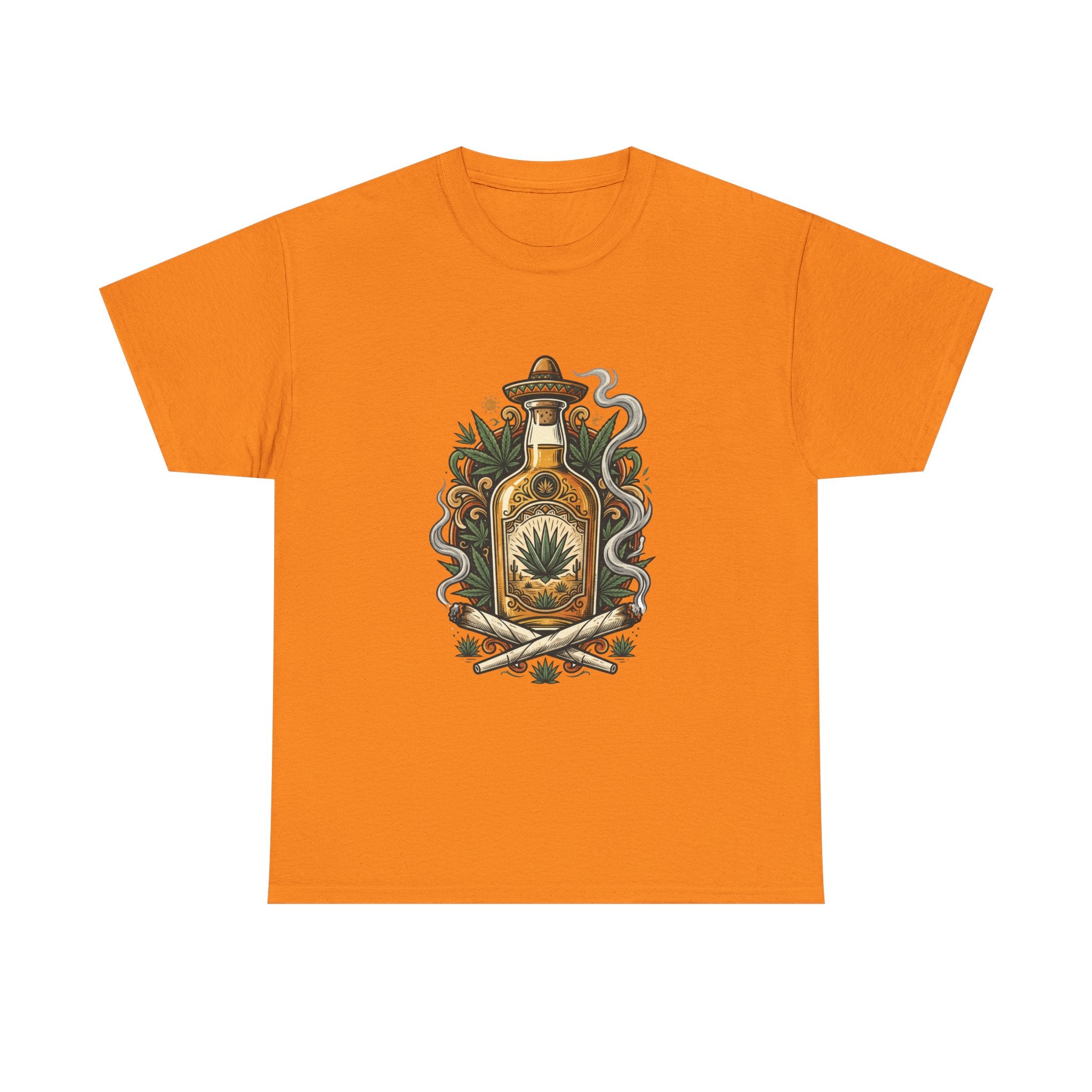 Tequila Bottle Graphic Tee — Agave Spirit Illustration T-Shirt