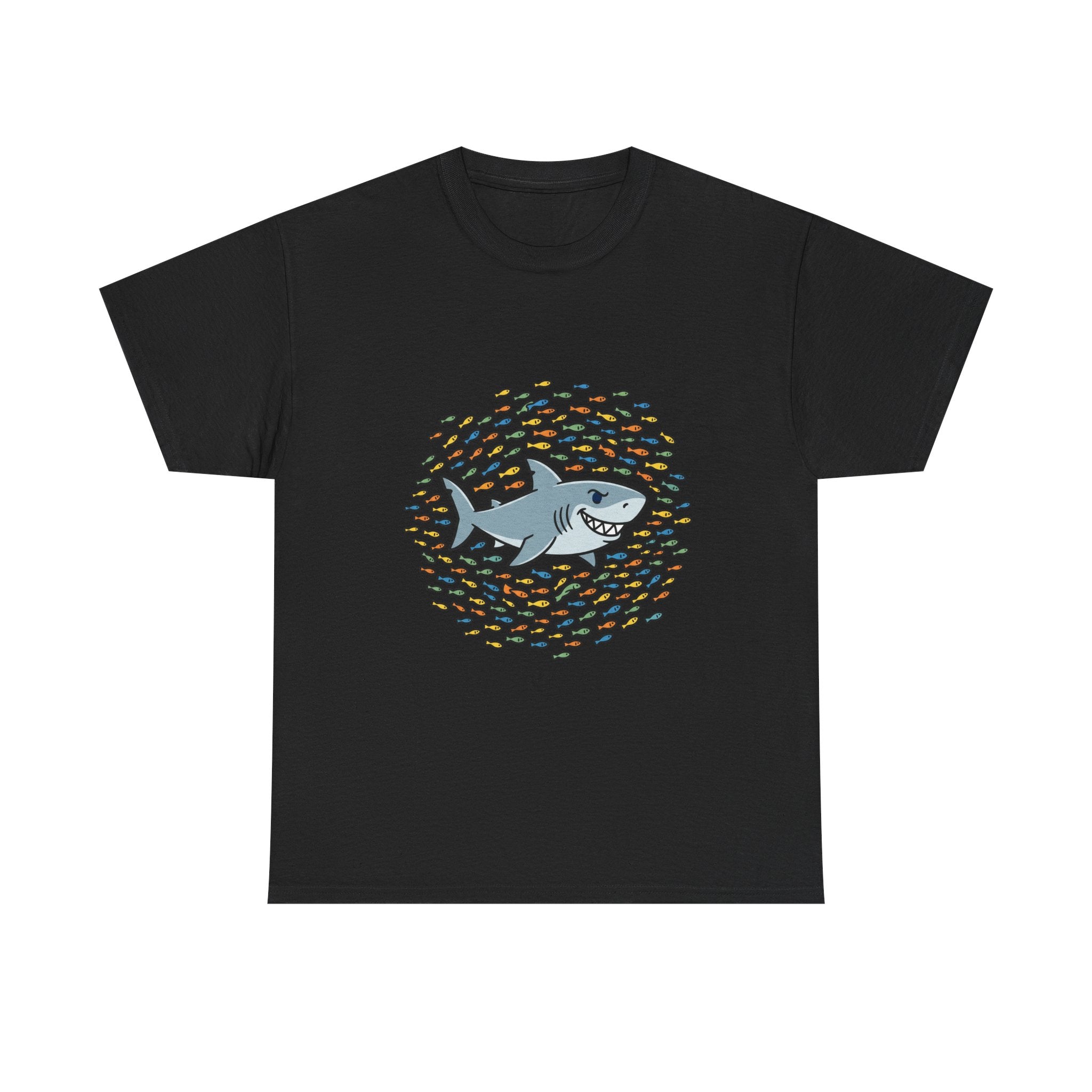 Shark and School Graphic Tee — Cute Ocean Kids Shirt