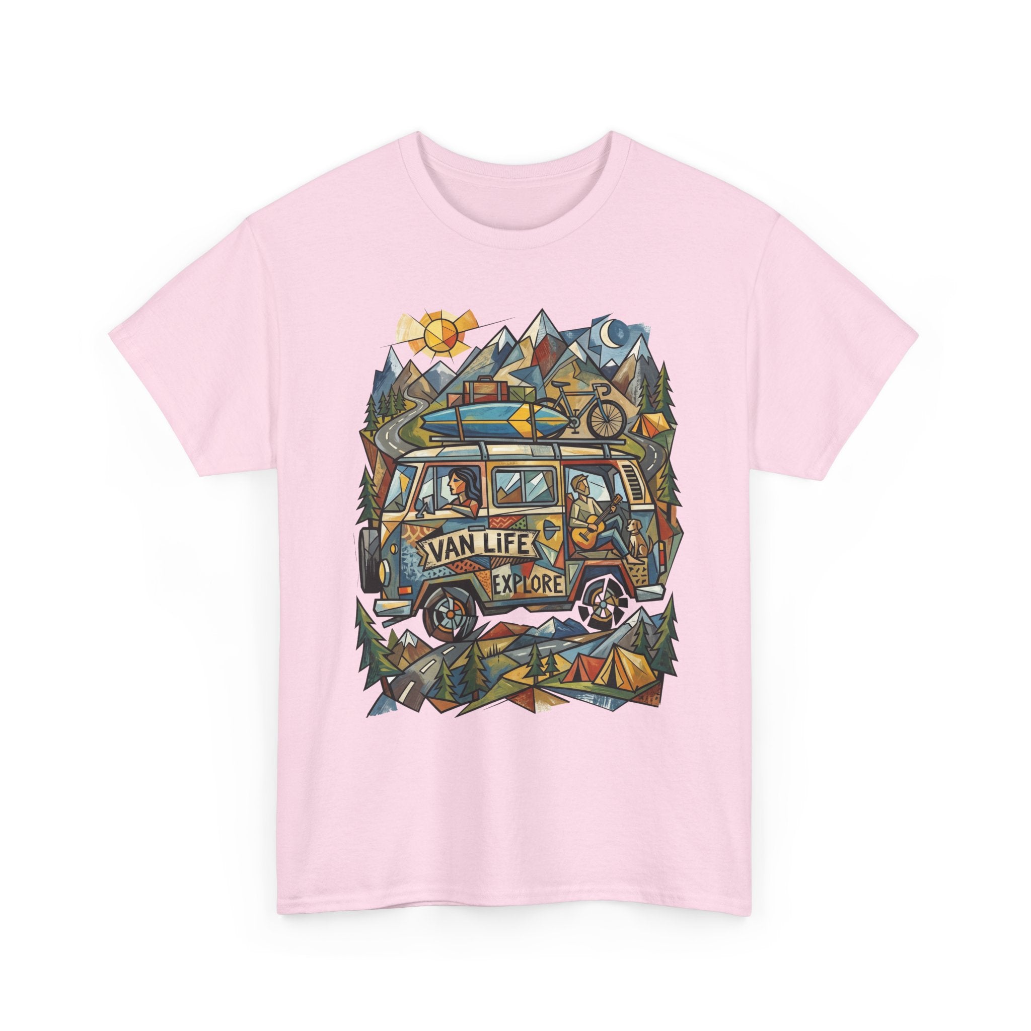 Van Life Explore T-Shirt — Retro Campervan Adventure Graphic Tee