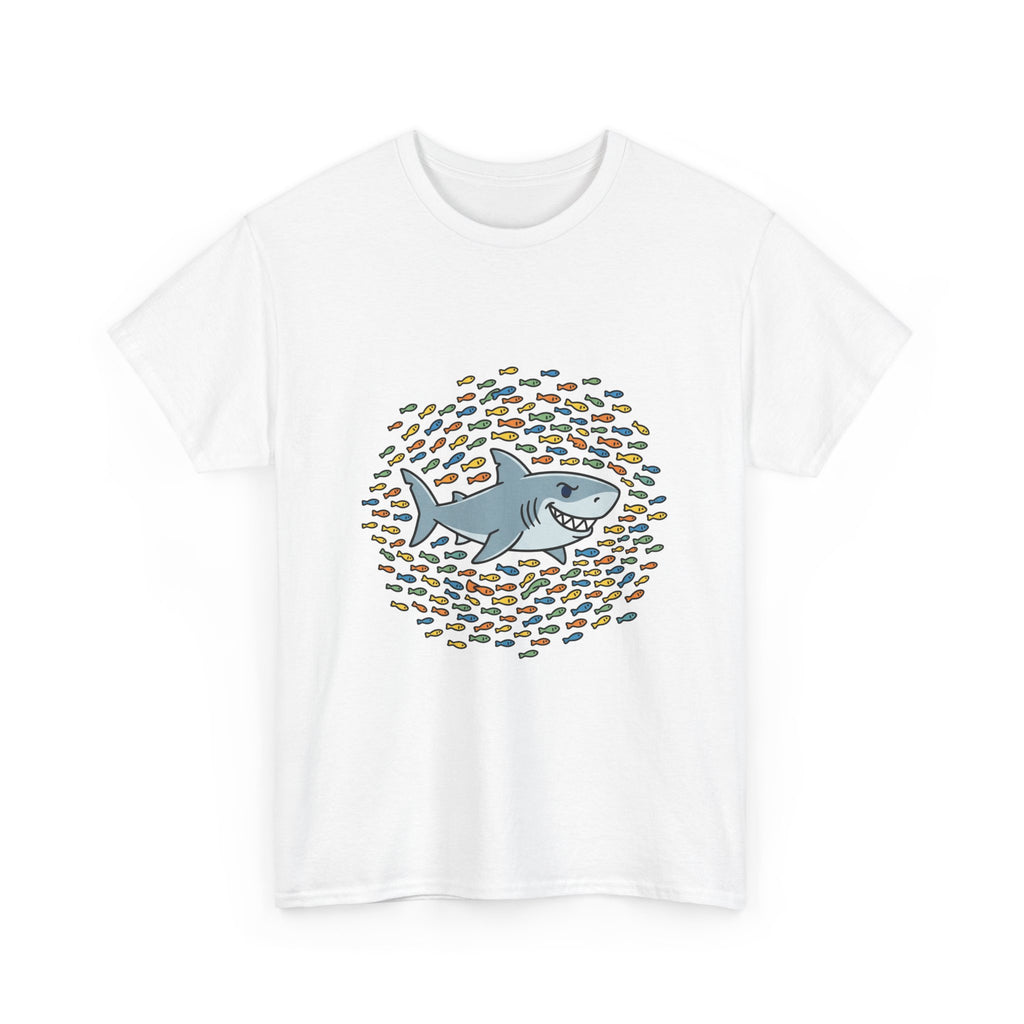 Shark and School Graphic Tee — Cute Ocean Kids Shirt