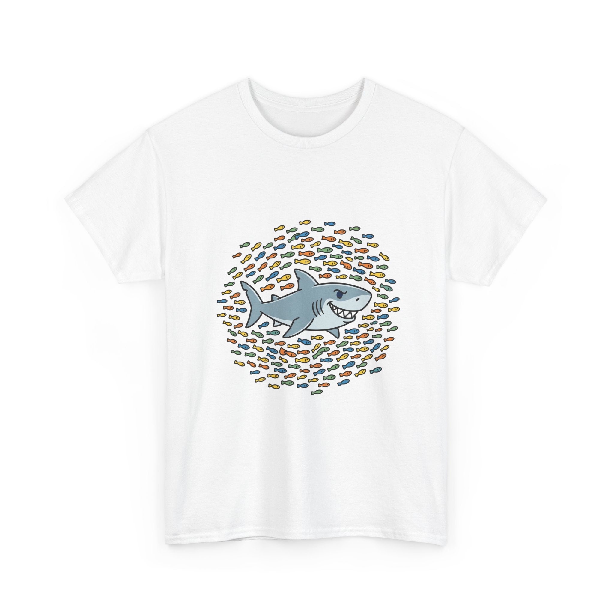 Shark and School Graphic Tee — Cute Ocean Kids Shirt