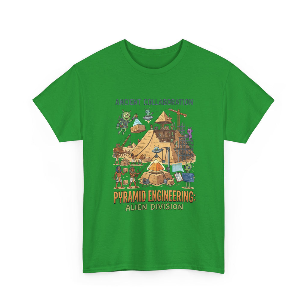 Pyramid Engineering Tee — "Ancient Collaboration" Alien Division Graphic Shirt