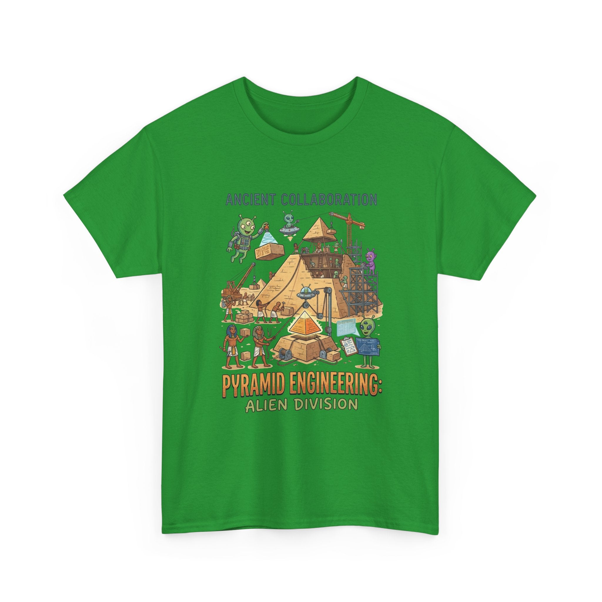 Pyramid Engineering Tee — "Ancient Collaboration" Alien Division Graphic Shirt