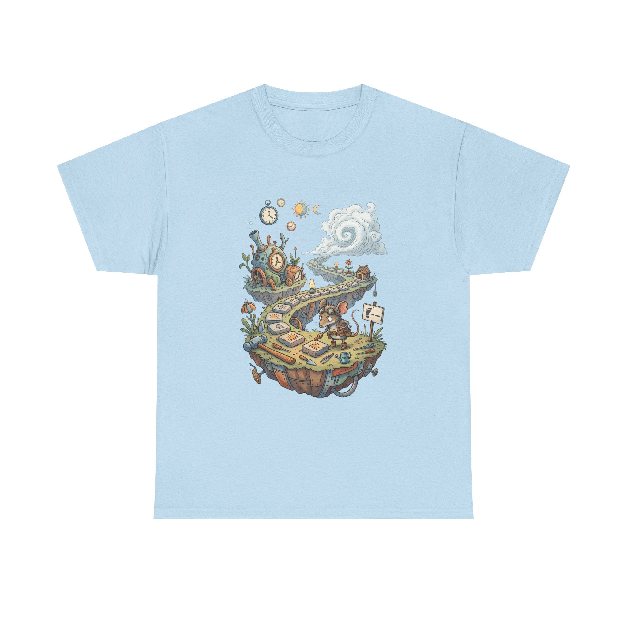 T-Shirt — Fantasy Floating Island Roadmap Illustration Tee