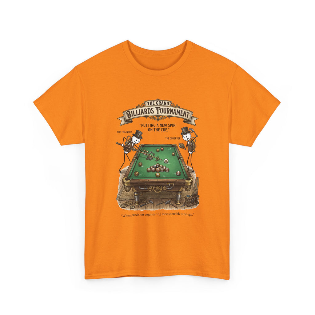 Billiards Tournament T-Shirt — Vintage Pool Table Graphic Tee