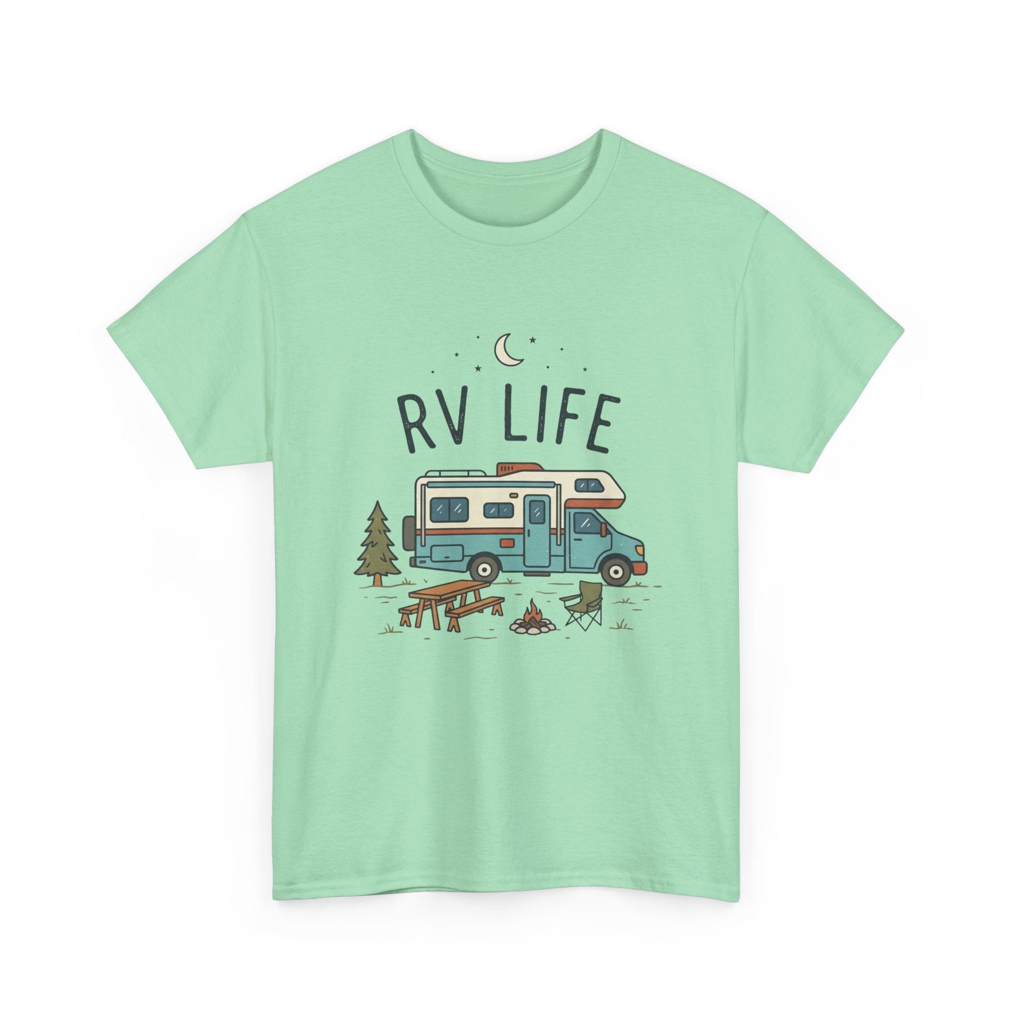 RV Life T‑Shirt — Retro Camper Tee for RV Travelers & Camping Enthusiasts
