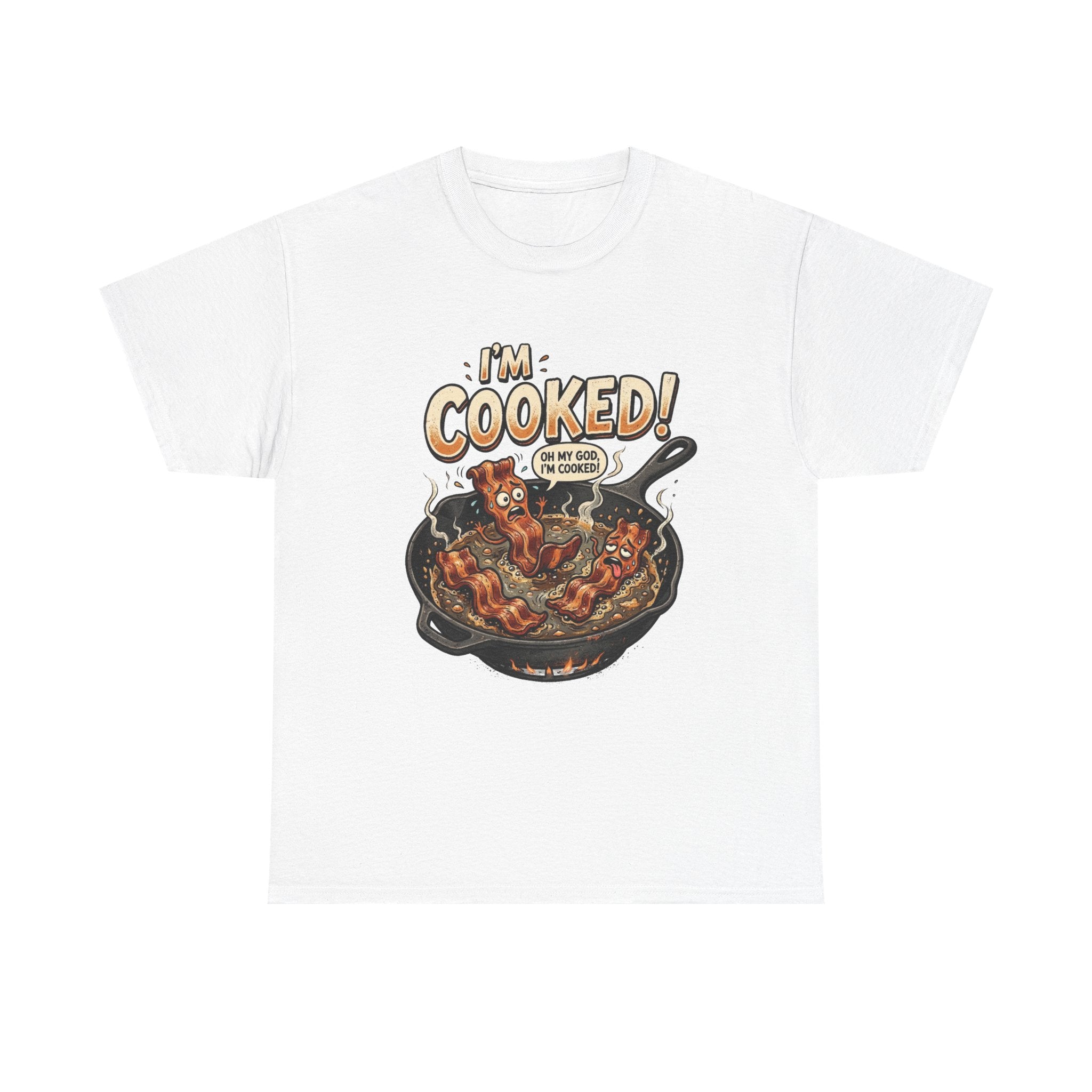 I’m Cooked! Funny Bacon Skillet T-Shirt