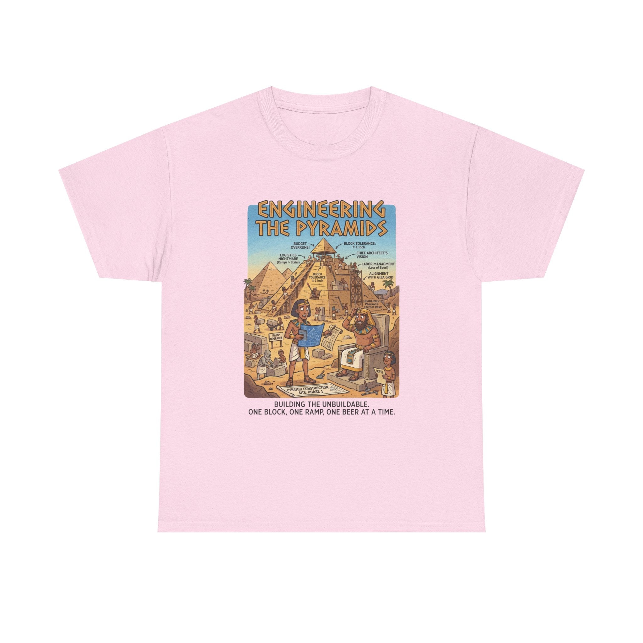 T-Shirt — "Engineering the Pyramids" Vintage Egypt Graphic Tee