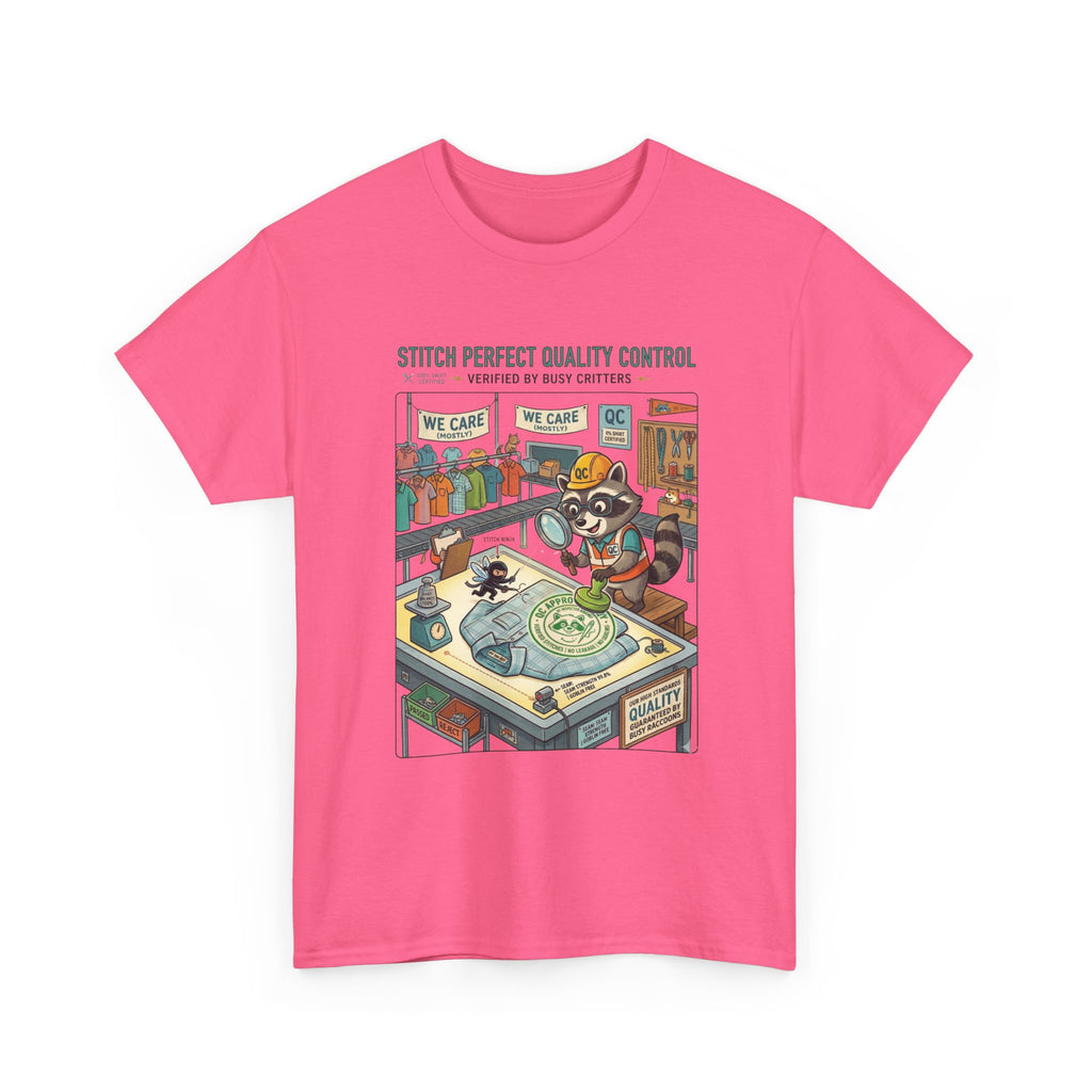 Quality Control Sewing Shirt — "Stitch Perfect" Tailor Cartoon Tee
