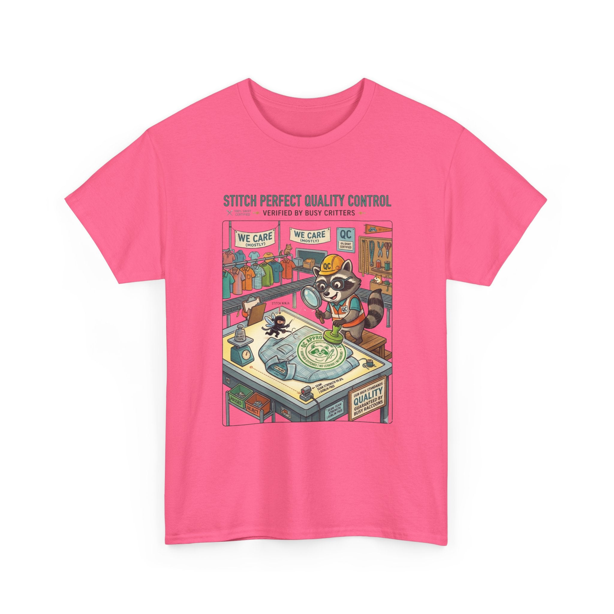Quality Control Sewing Shirt — "Stitch Perfect" Tailor Cartoon Tee