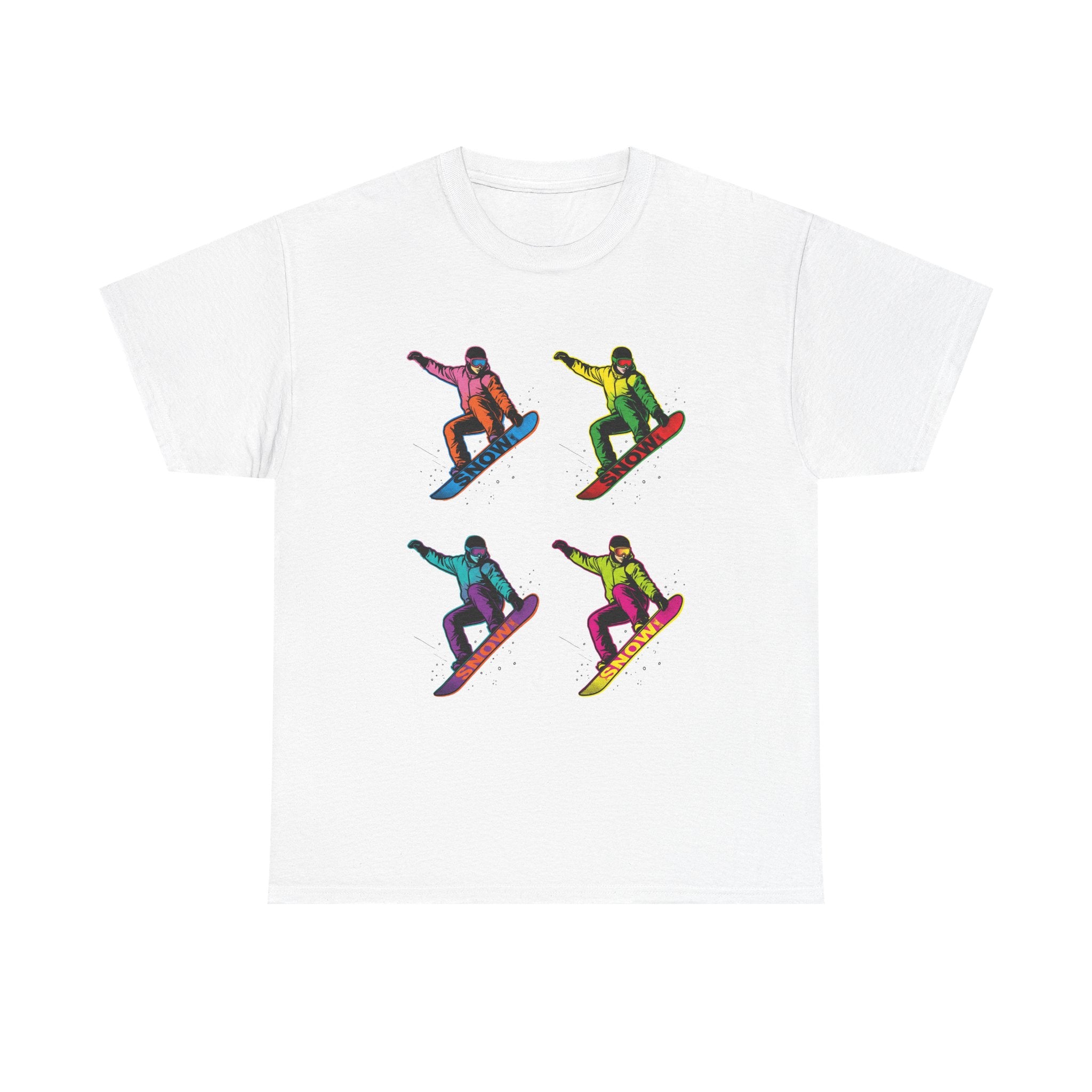 Snowboarder Pop Art T-Shirt – Colorful Retro Snowboarding Graphic Tee