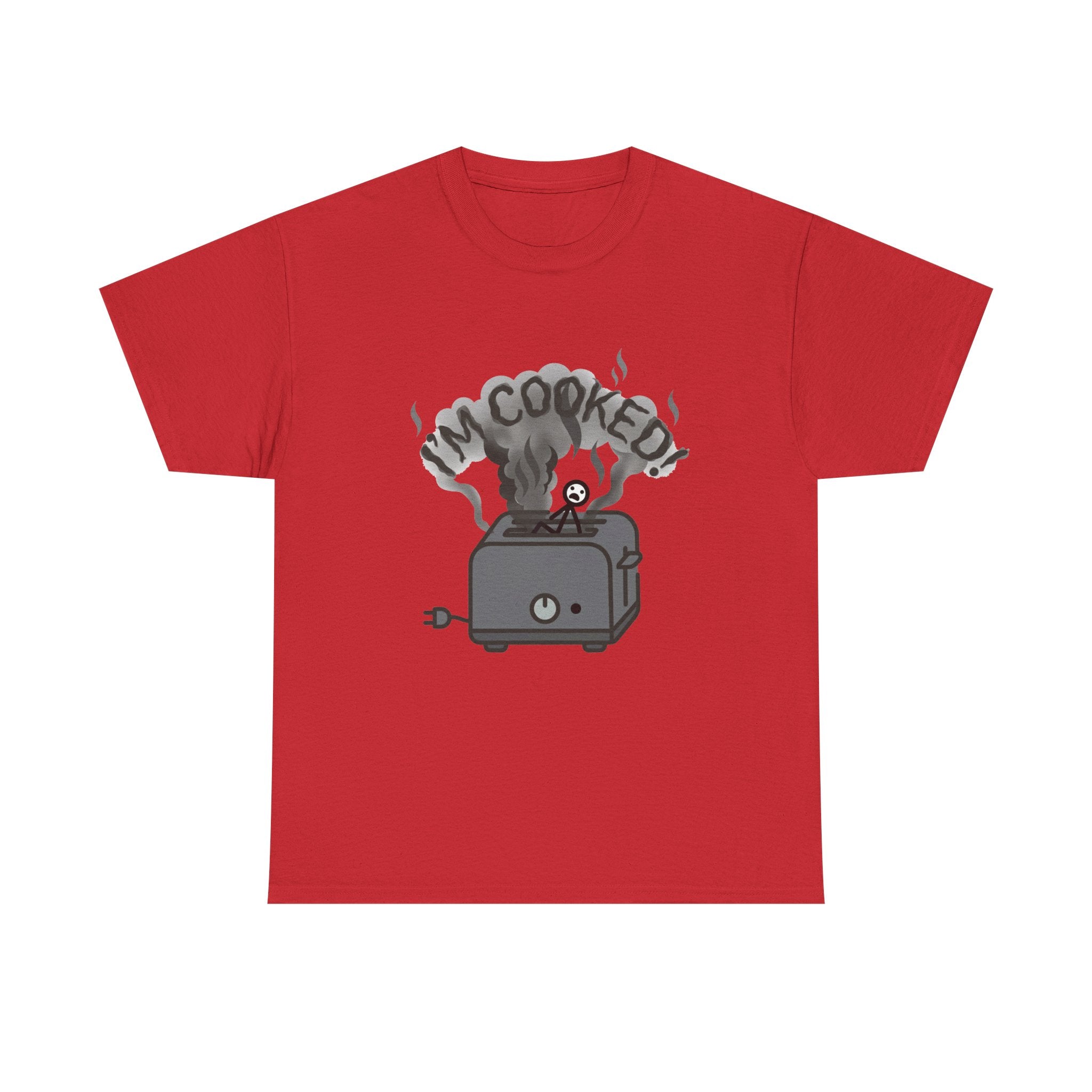 I'm Cooked Toaster T‑Shirt — Funny Kitchen Appliance Graphic Tee