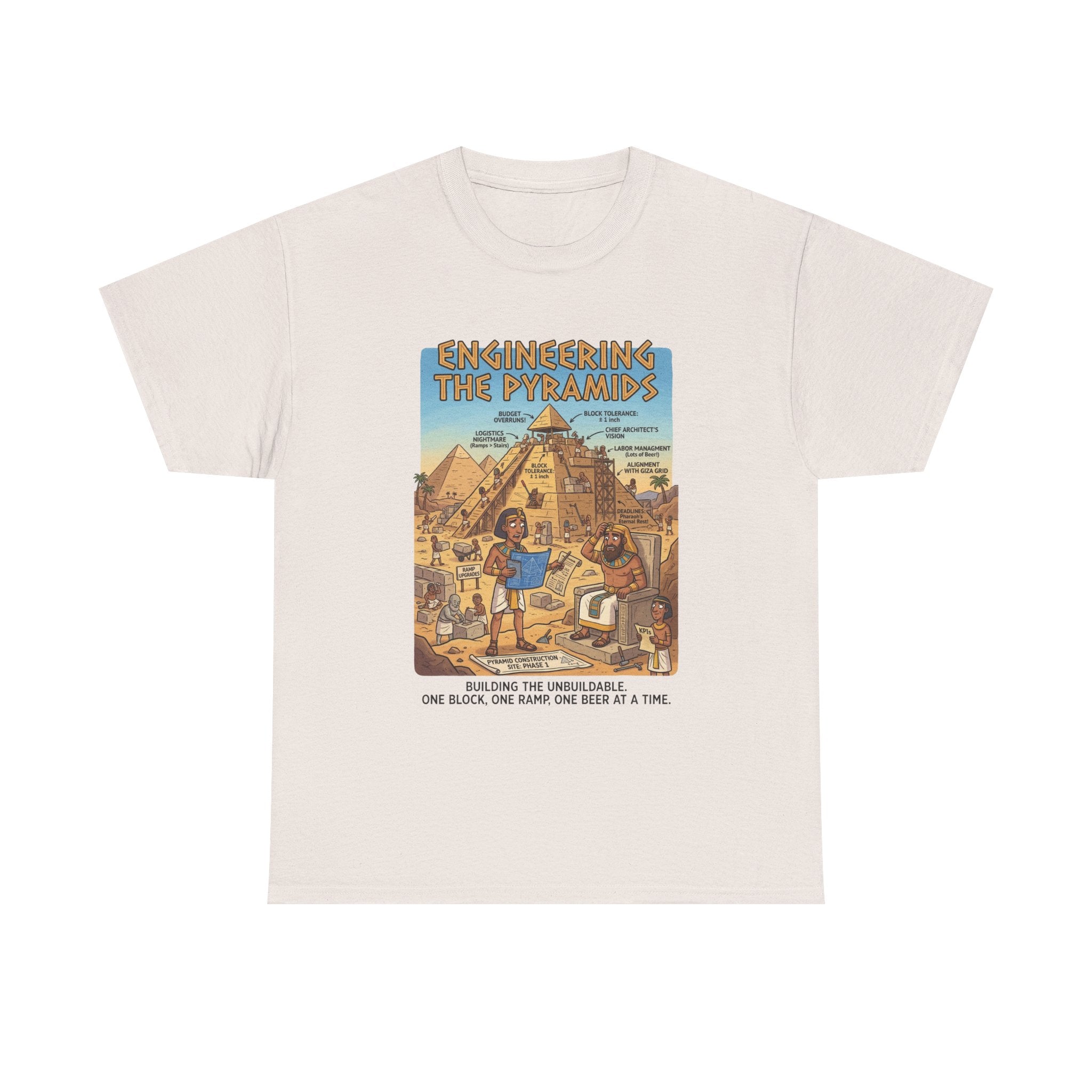 T-Shirt — "Engineering the Pyramids" Vintage Egypt Graphic Tee