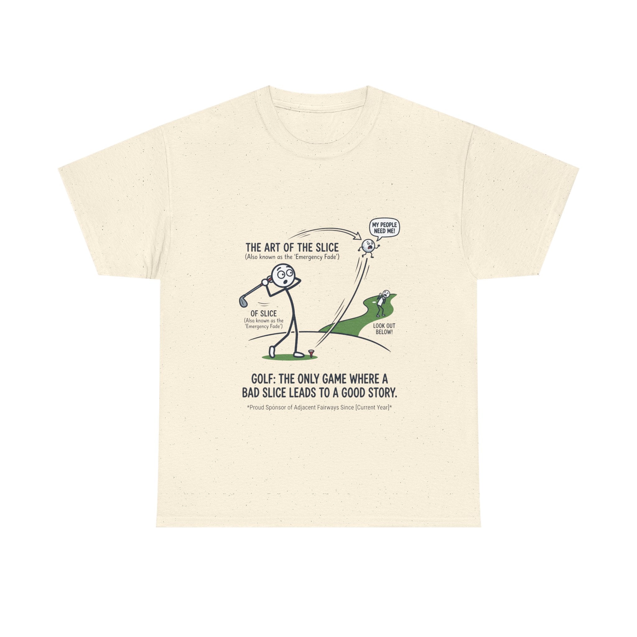 Golf Slice T-Shirt — "The Art of the Slice" Funny Golf Humor Tee