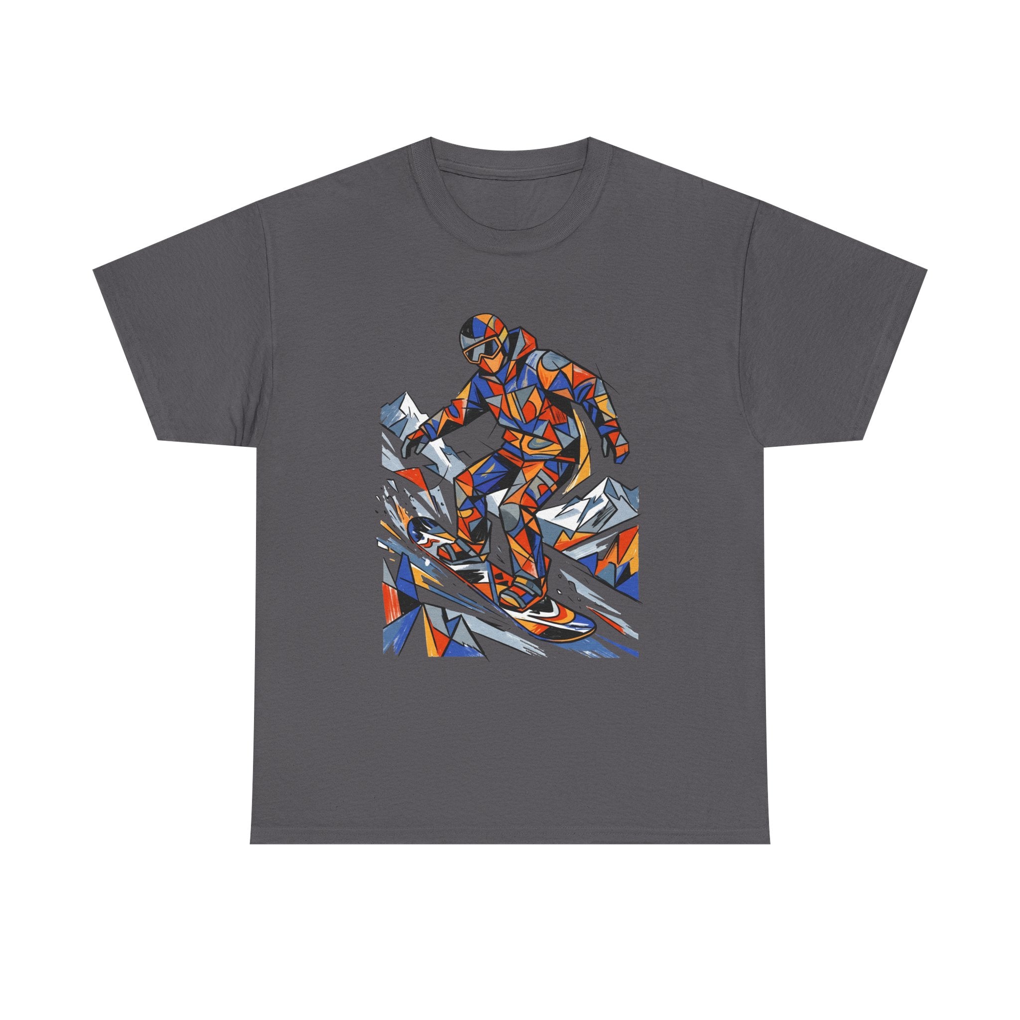 Snowboarder Geometric Art Tee