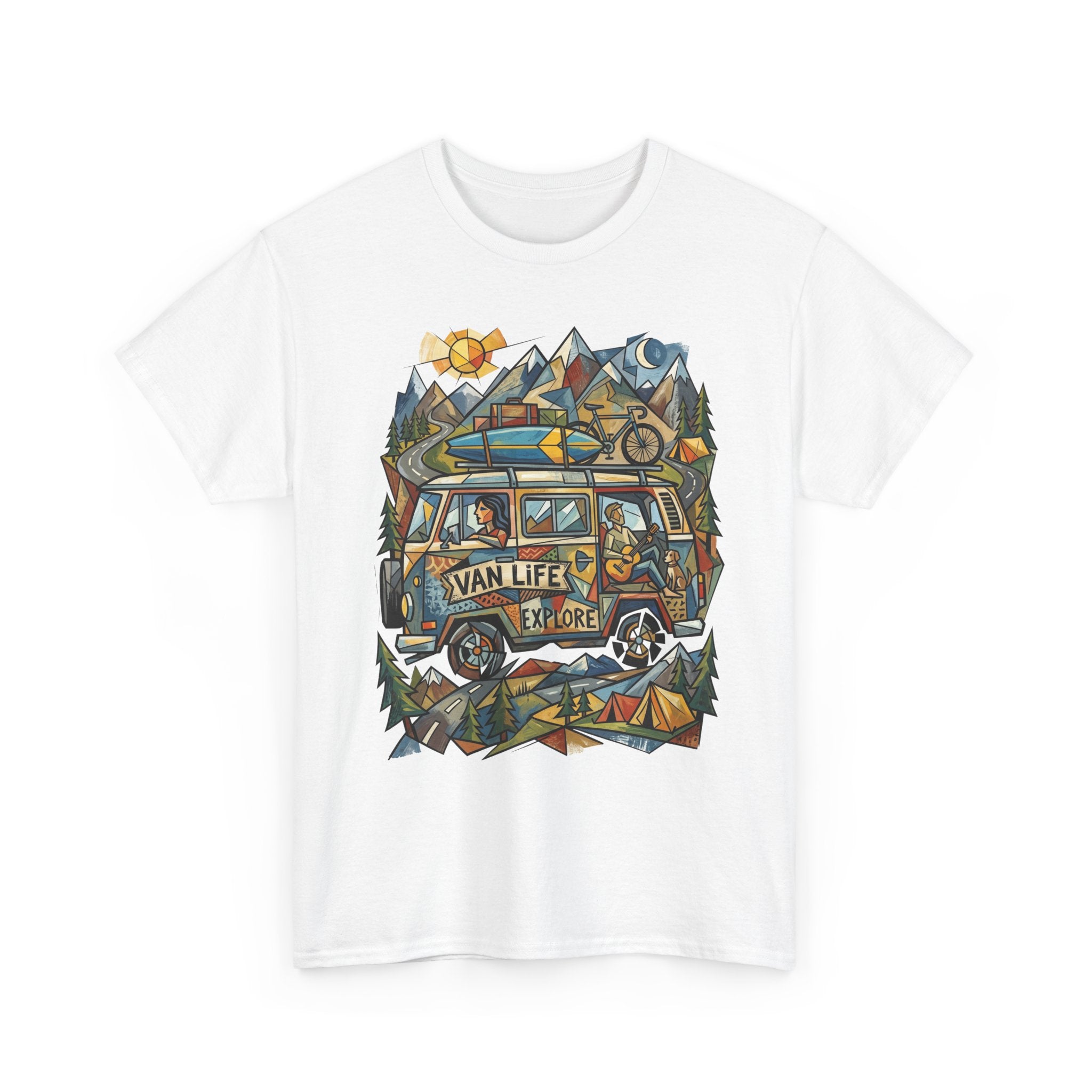 Van Life Explore T-Shirt — Retro Campervan Adventure Graphic Tee