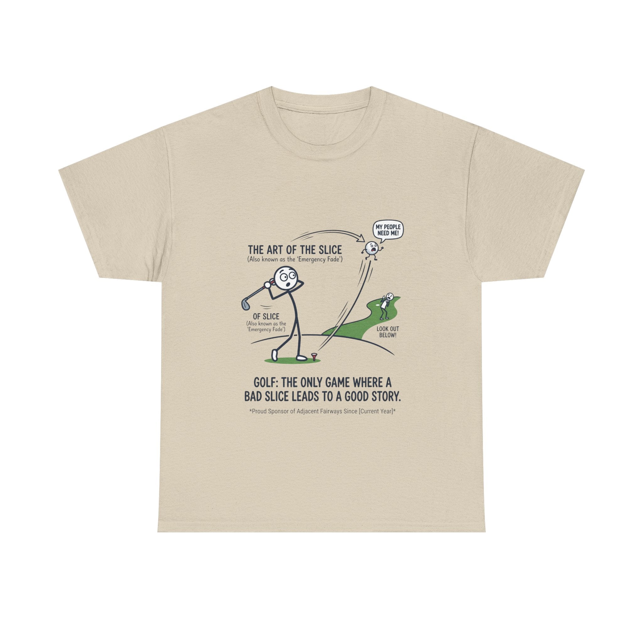 Golf Slice T-Shirt — "The Art of the Slice" Funny Golf Humor Tee