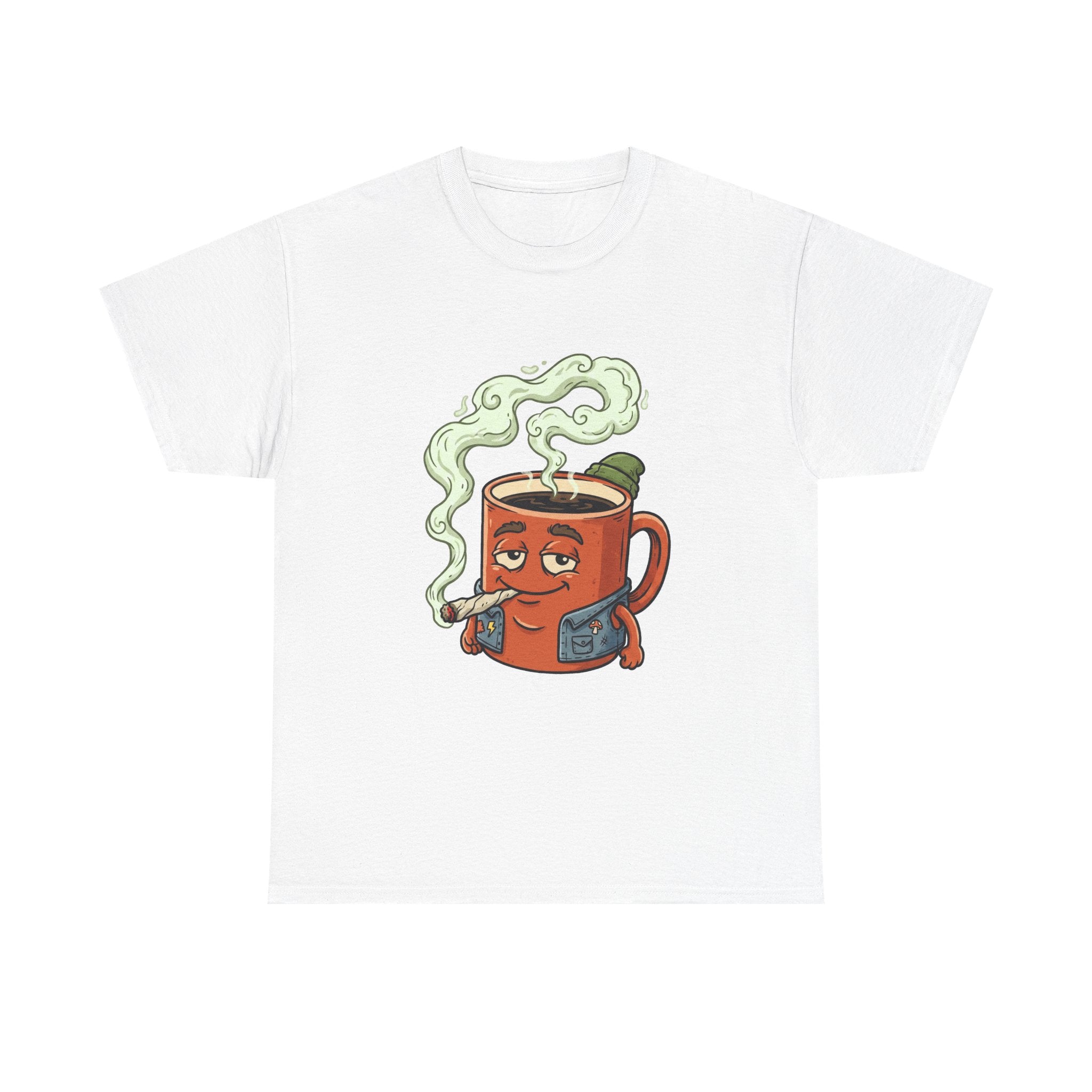 Coffee and a Joint Tee — Funny Smoking Coffee Graphic T-Shirt