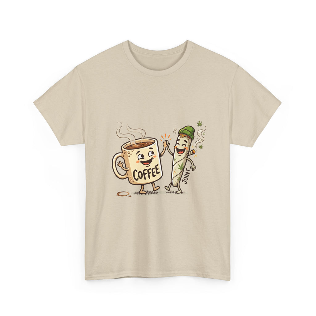 Coffee & a Joint Friends T-Shirt — Funny Breakfast Cartoon Tee