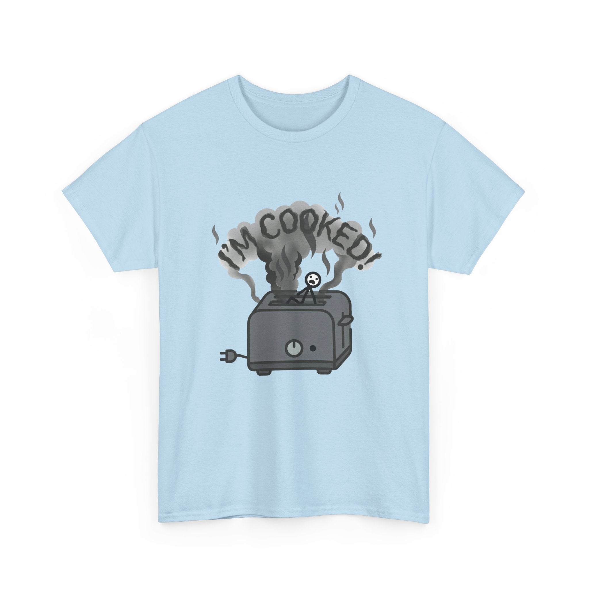 I'm Cooked Toaster T‑Shirt — Funny Kitchen Appliance Graphic Tee
