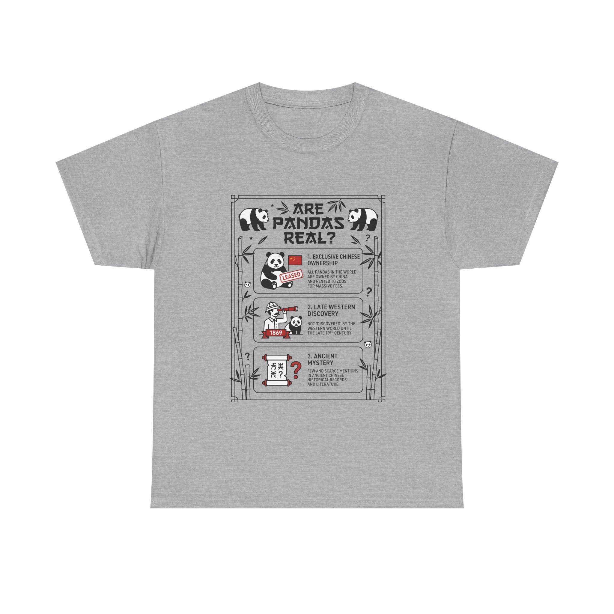 Are Pandas Real? Illustrated Infographic Tee - Funny Panda Facts T-Shirt