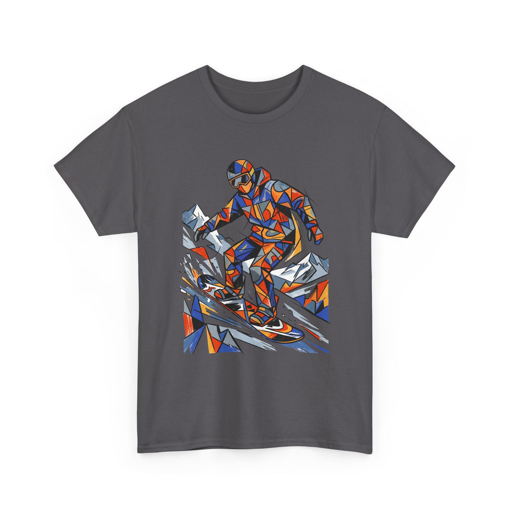 Snowboarder Geometric Art Tee