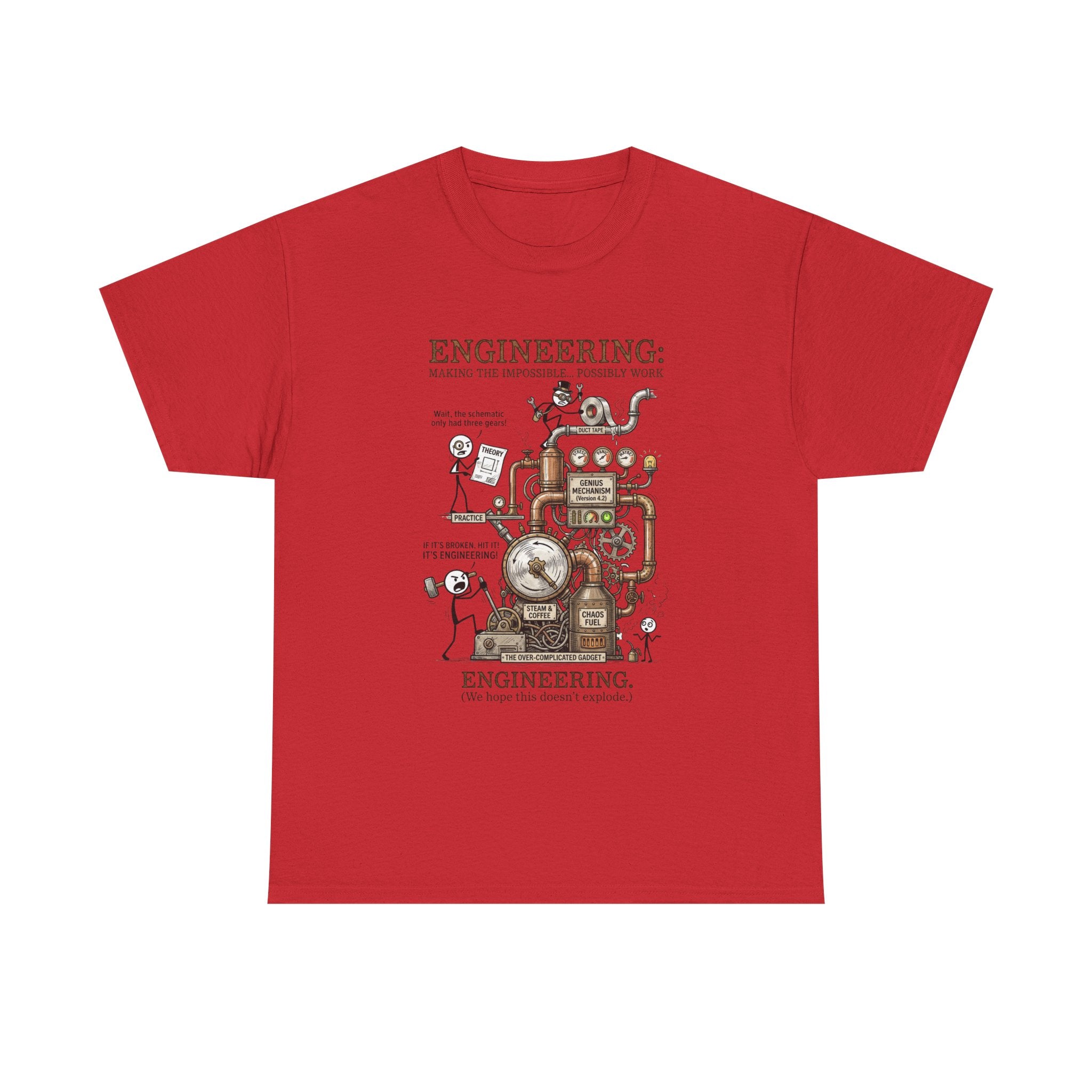 Engineering T‑Shirt – Coffee Diagram Tee (Funny "Engineering: Making the Impossible Work")