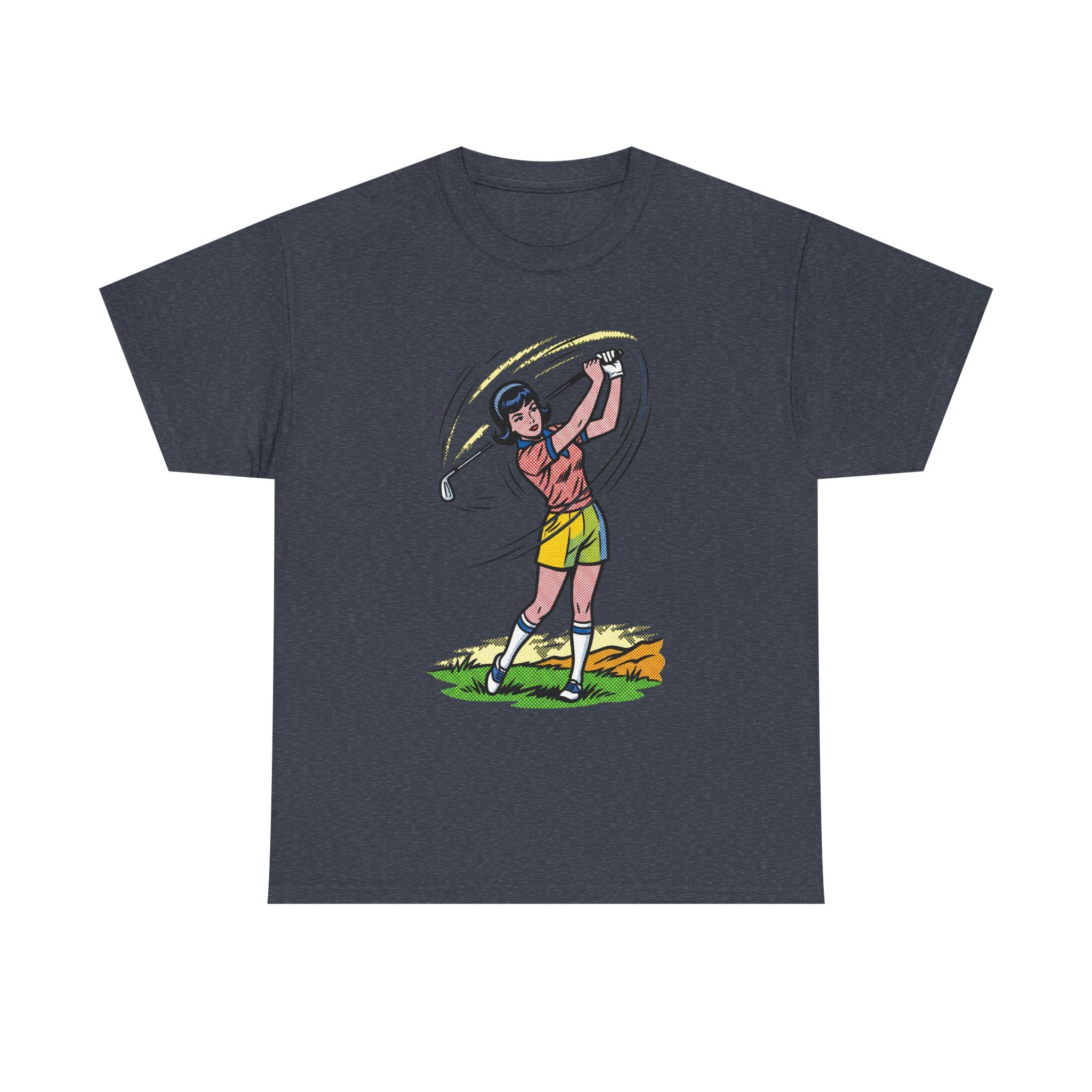 Golf Swing Graphic Tee — Vintage Golfer Illustration T-Shirt