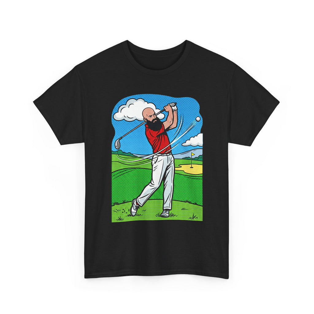 Golf Swing Graphic Tee — Golfer Illustration Shirt for Golf Lovers