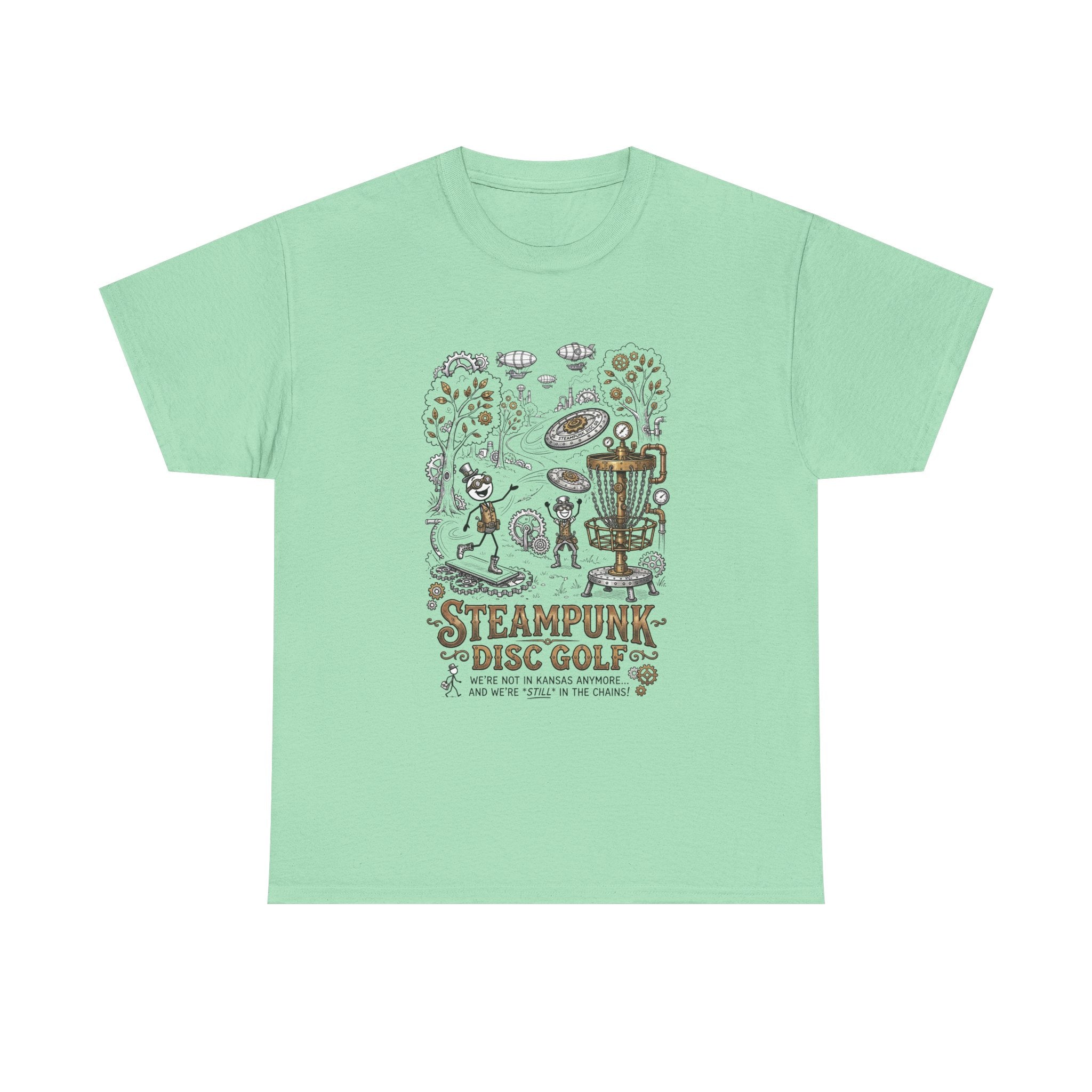 Steampunk Disc Golf T-Shirt — Vintage Victorian Disc Golf Design