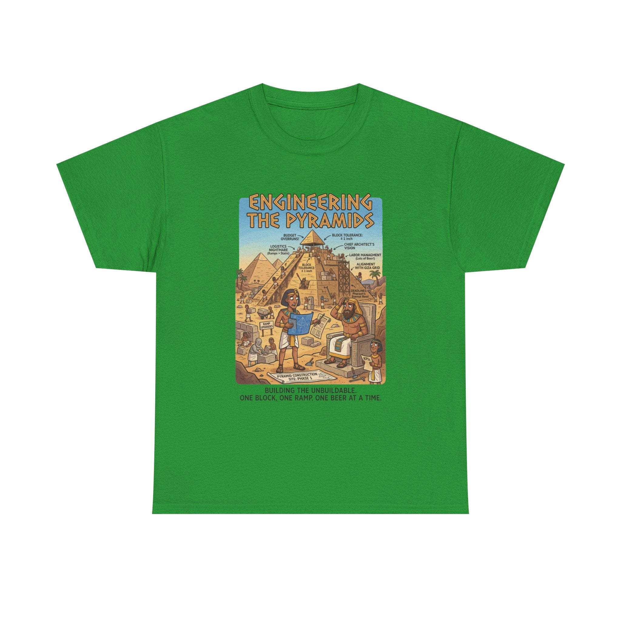T-Shirt — "Engineering the Pyramids" Vintage Egypt Graphic Tee