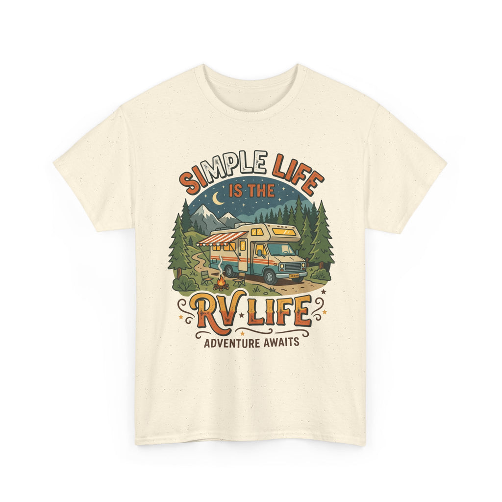 RV Life T‑Shirt — "Simple Life is the RV Life: Adventure Awaits" Camping Graphic Tee